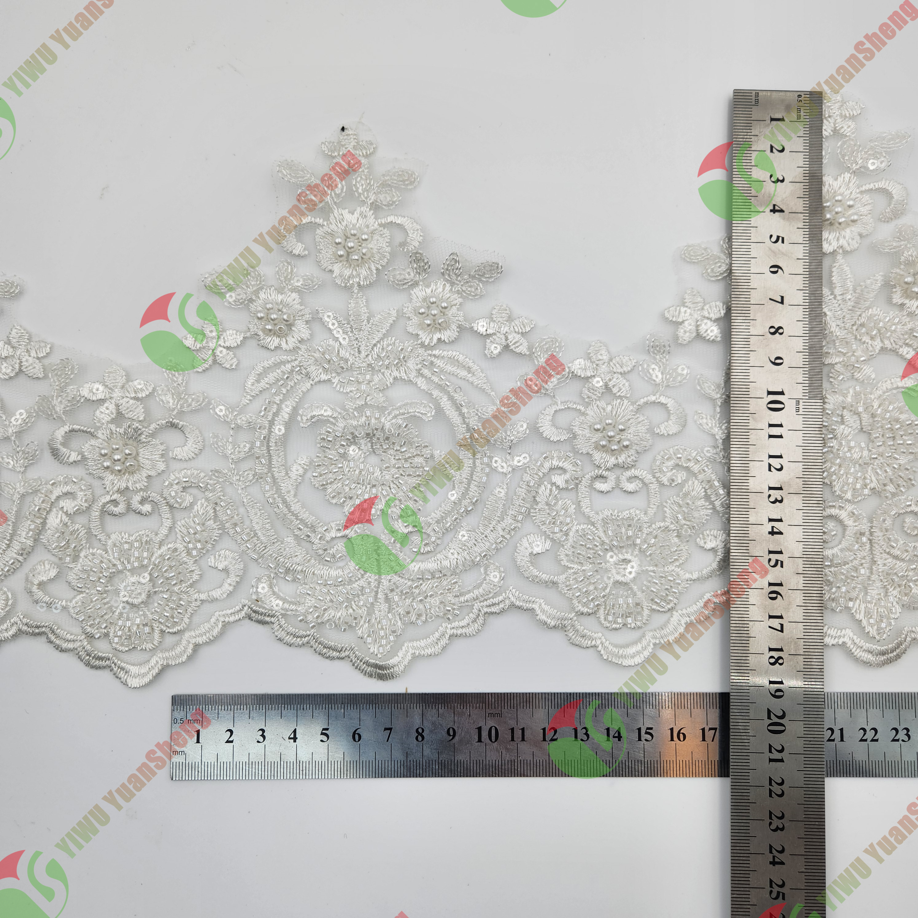 Glass bead mesh lace YS5015#