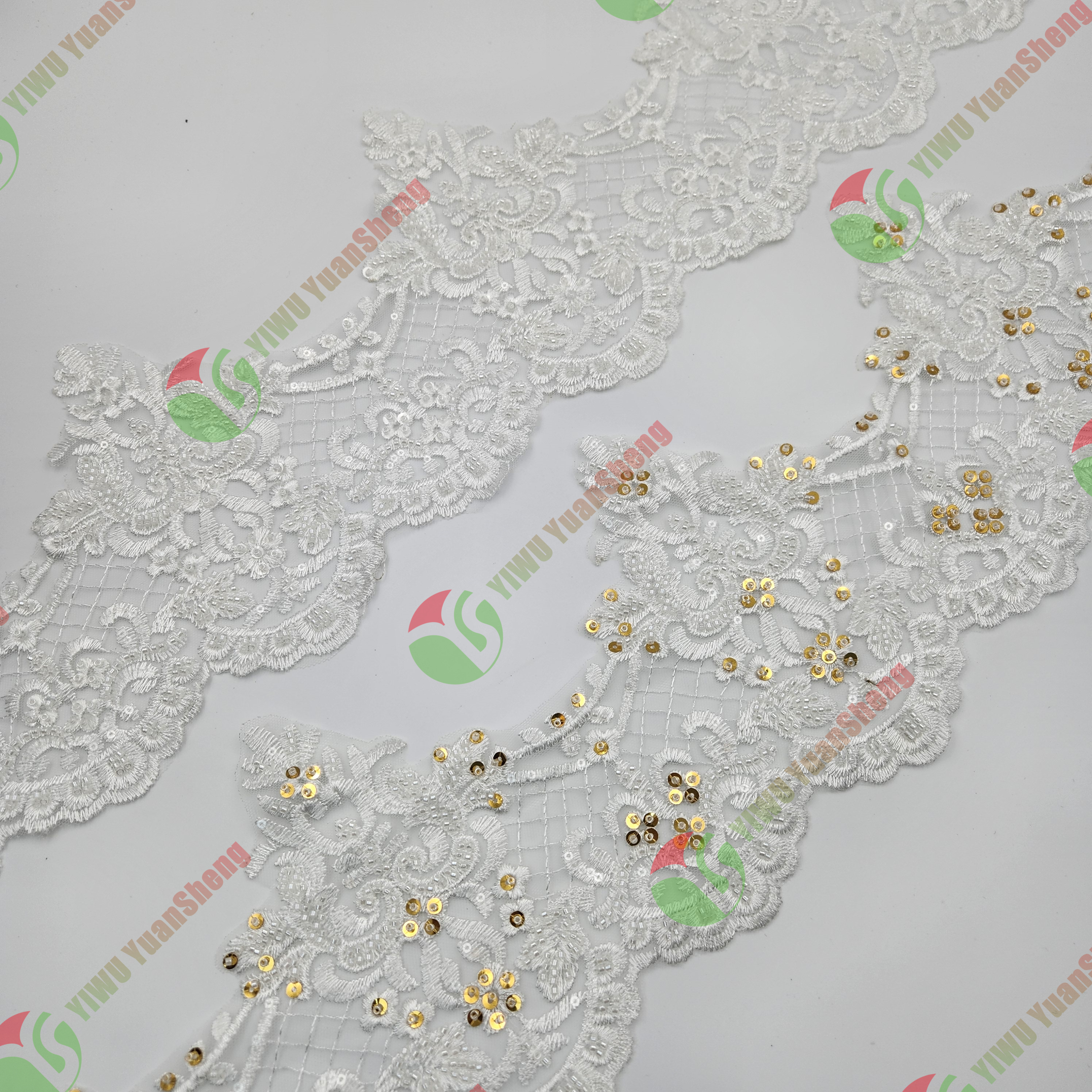 Glass bead mesh lace YS5152#