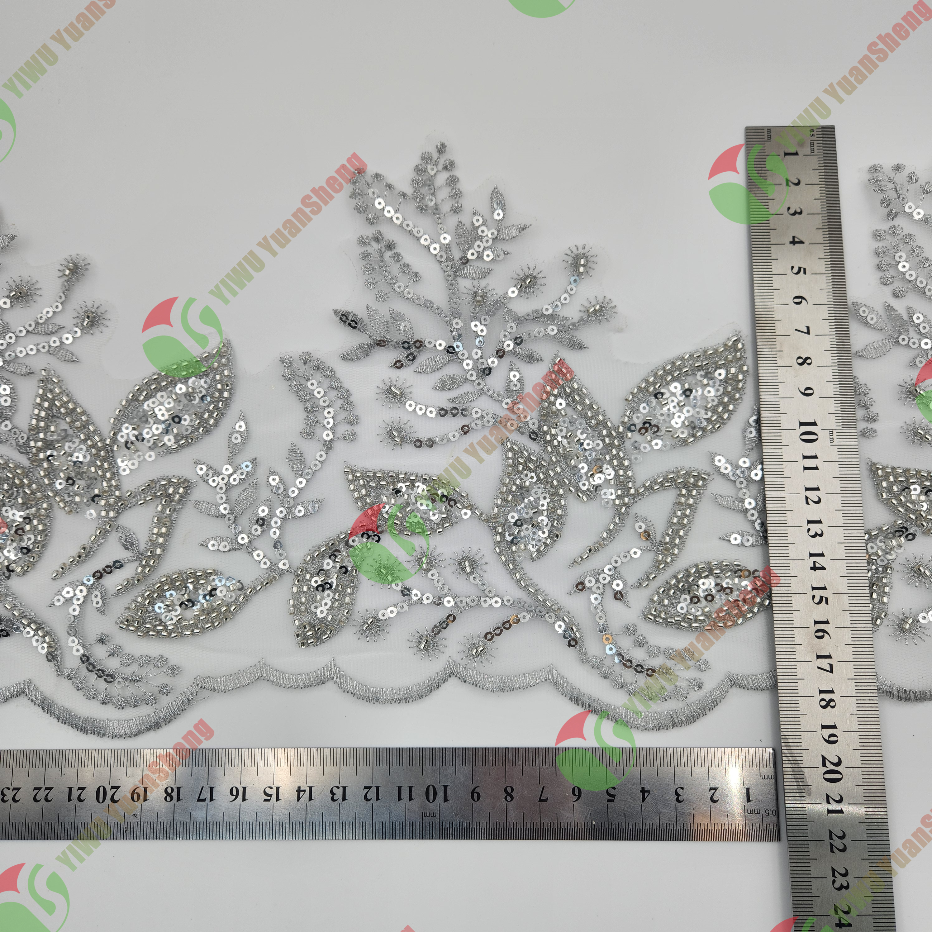 Glass bead mesh lace YS5155#