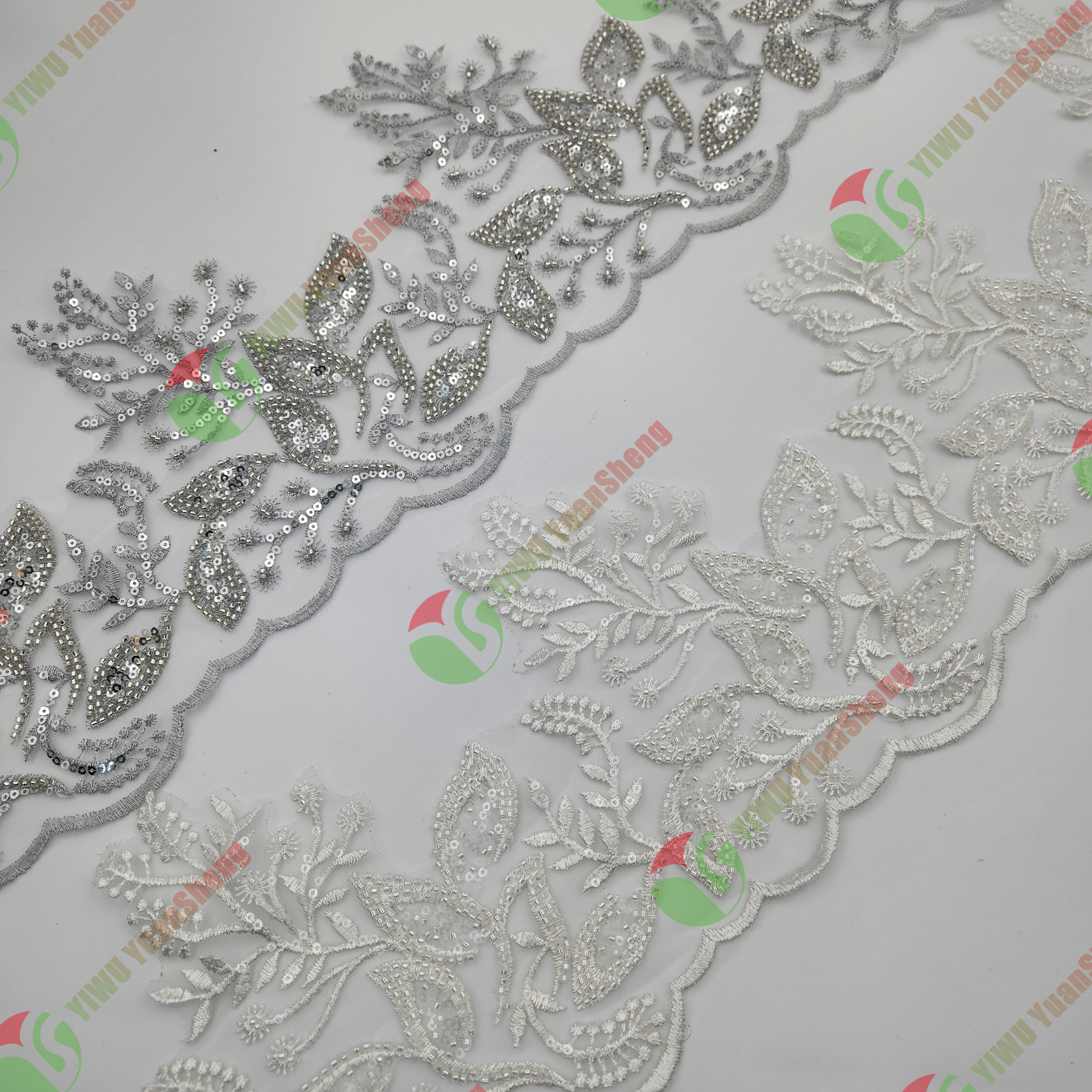 Glass bead mesh lace YS5155#