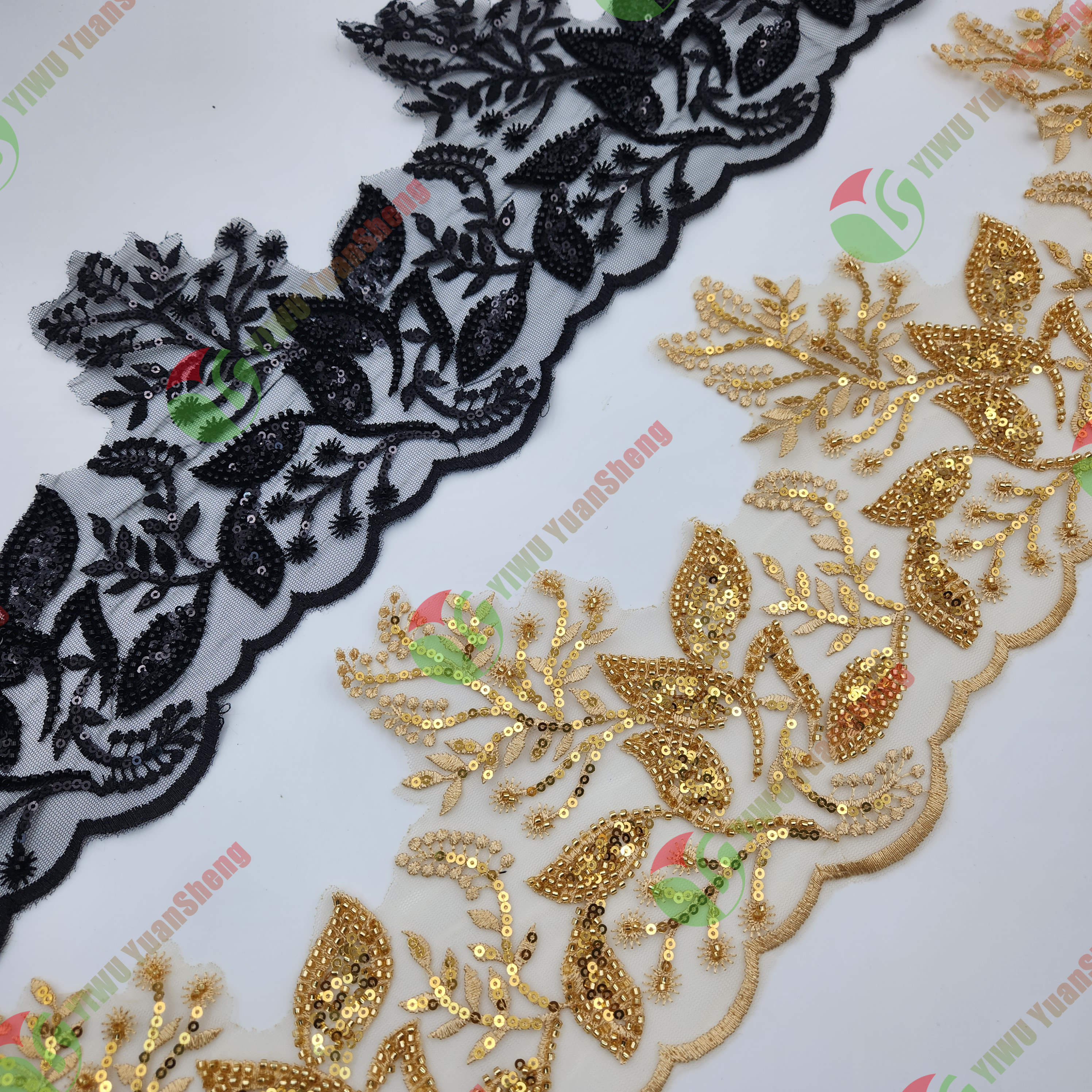 Glass bead mesh lace YS5155#