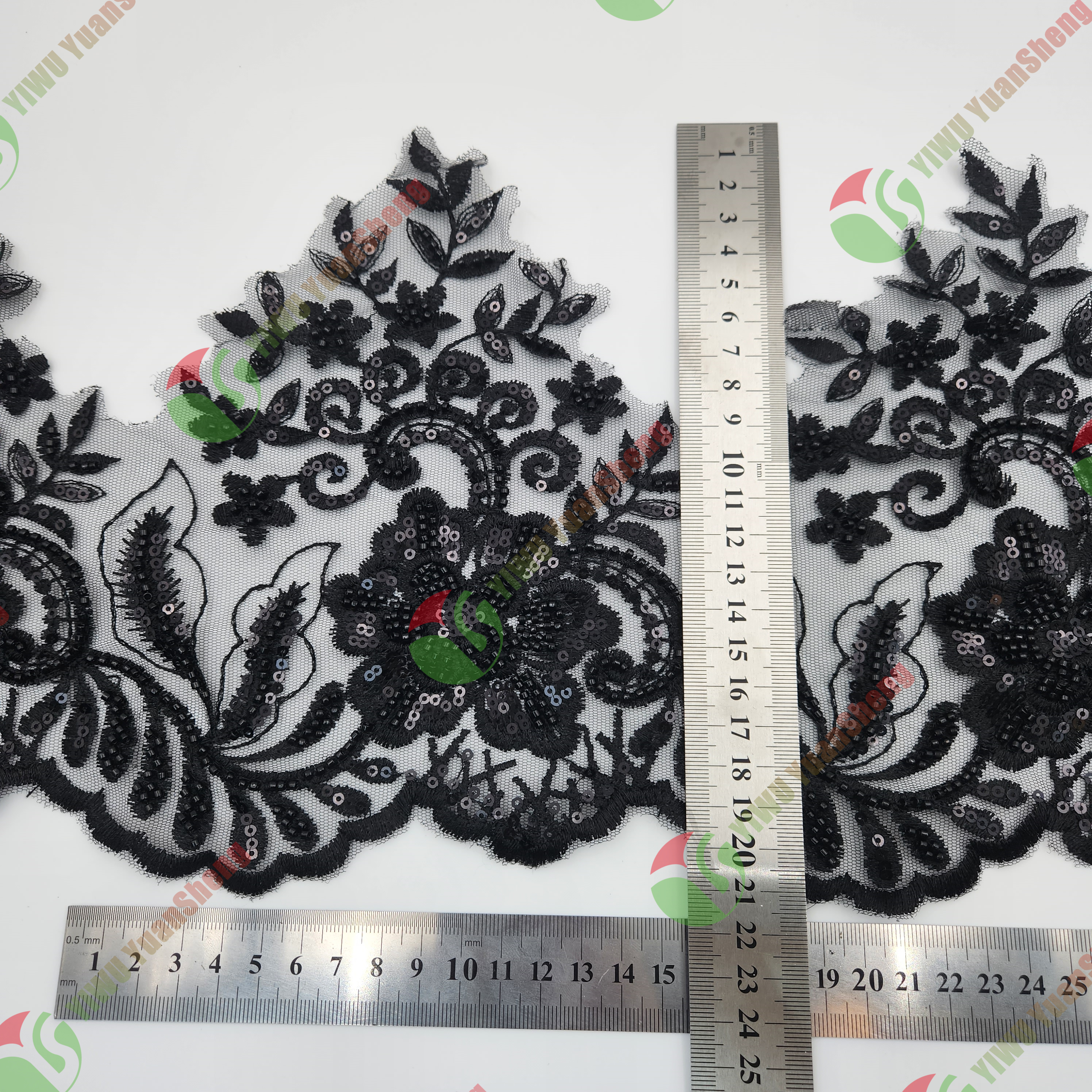 Glass bead mesh lace YS5158#