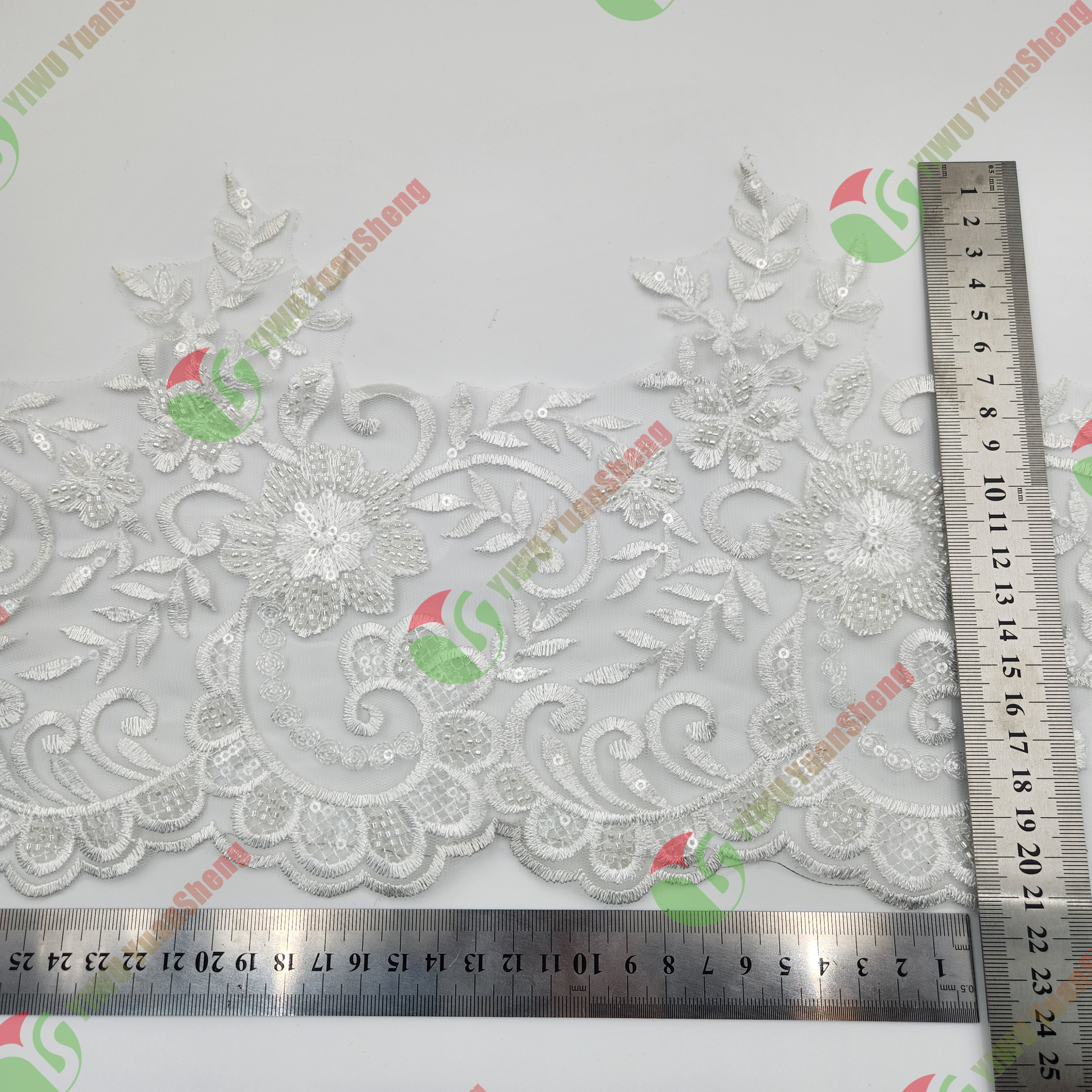 Glass bead mesh lace YS5161#