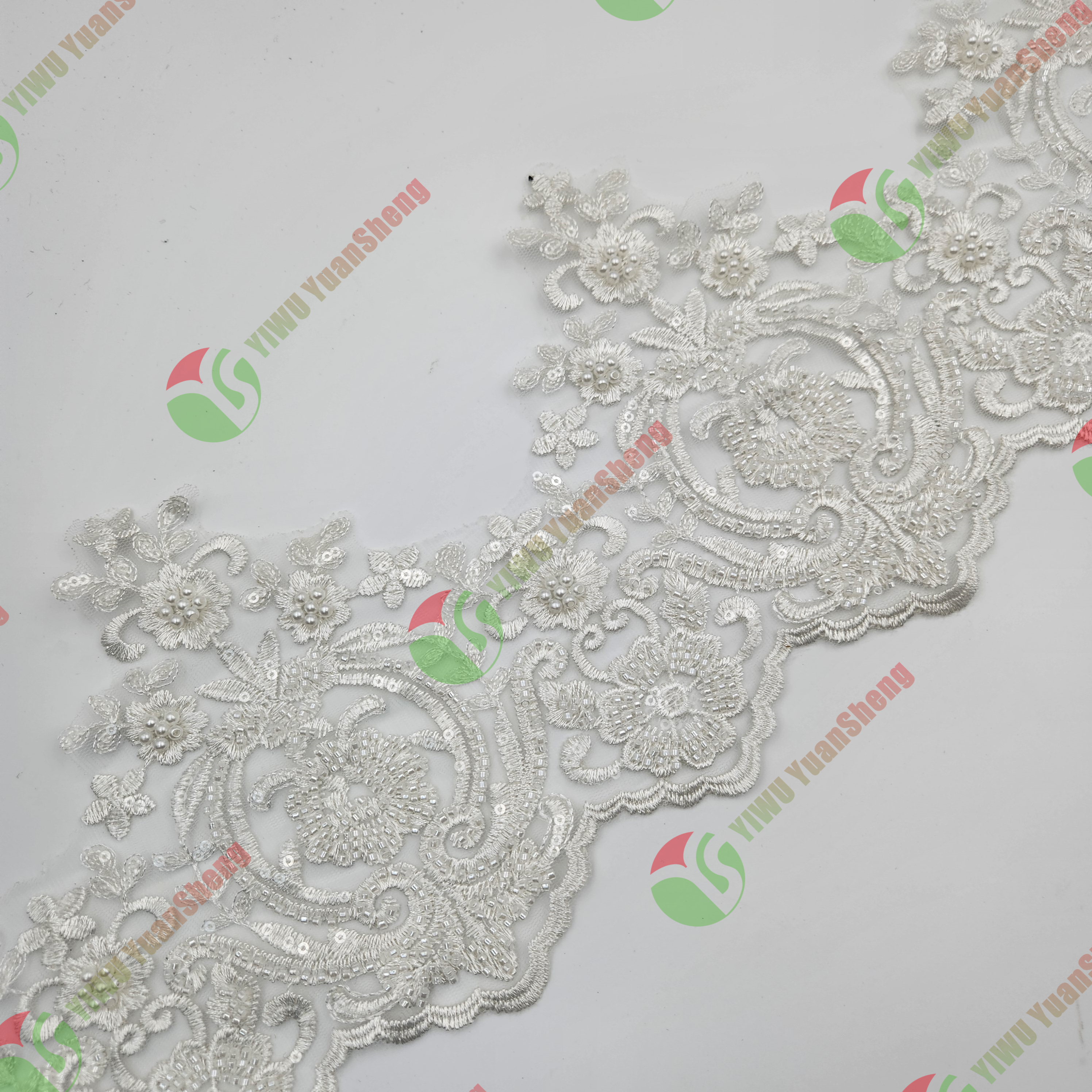 Glass bead mesh lace YS5015#