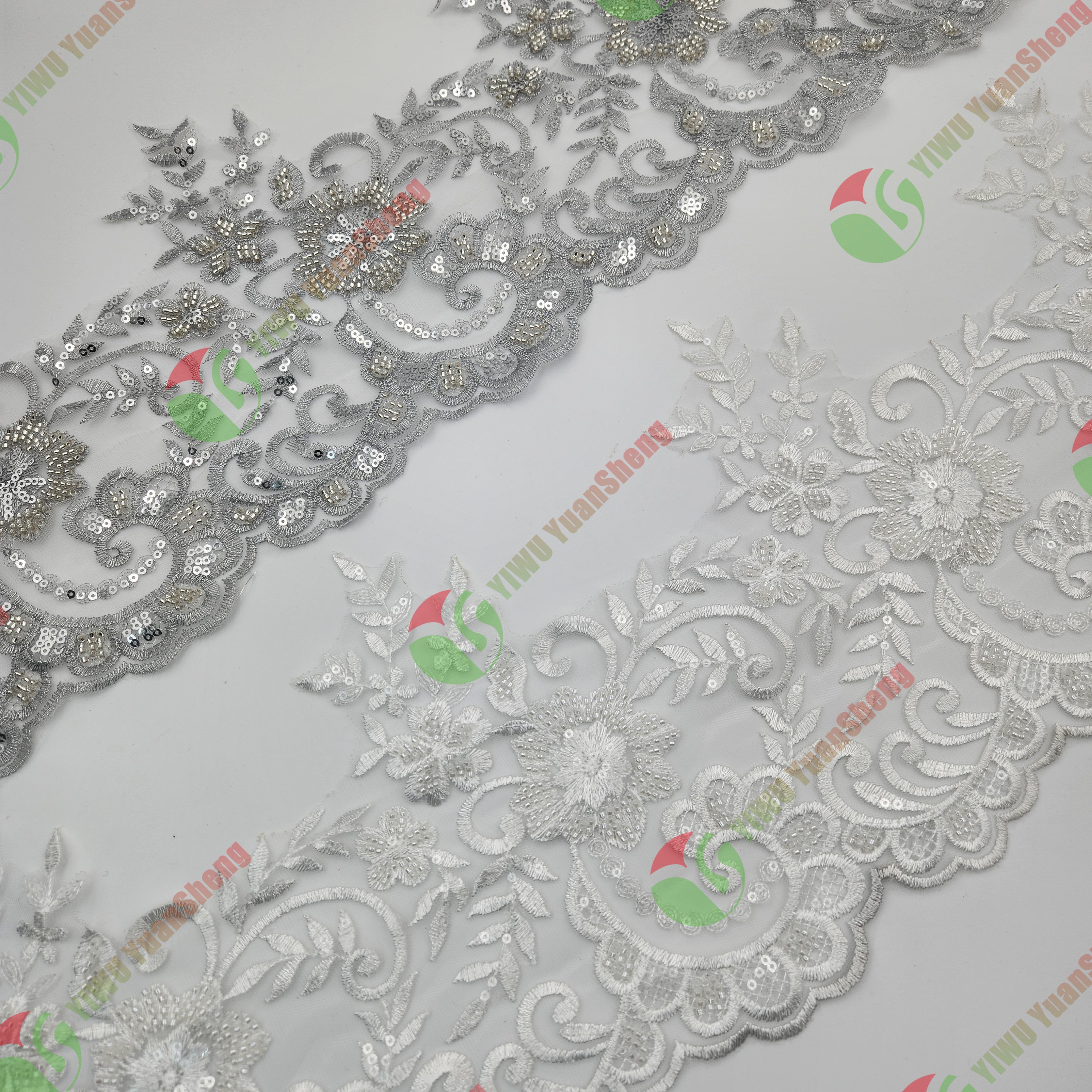 Glass bead mesh lace YS5161#