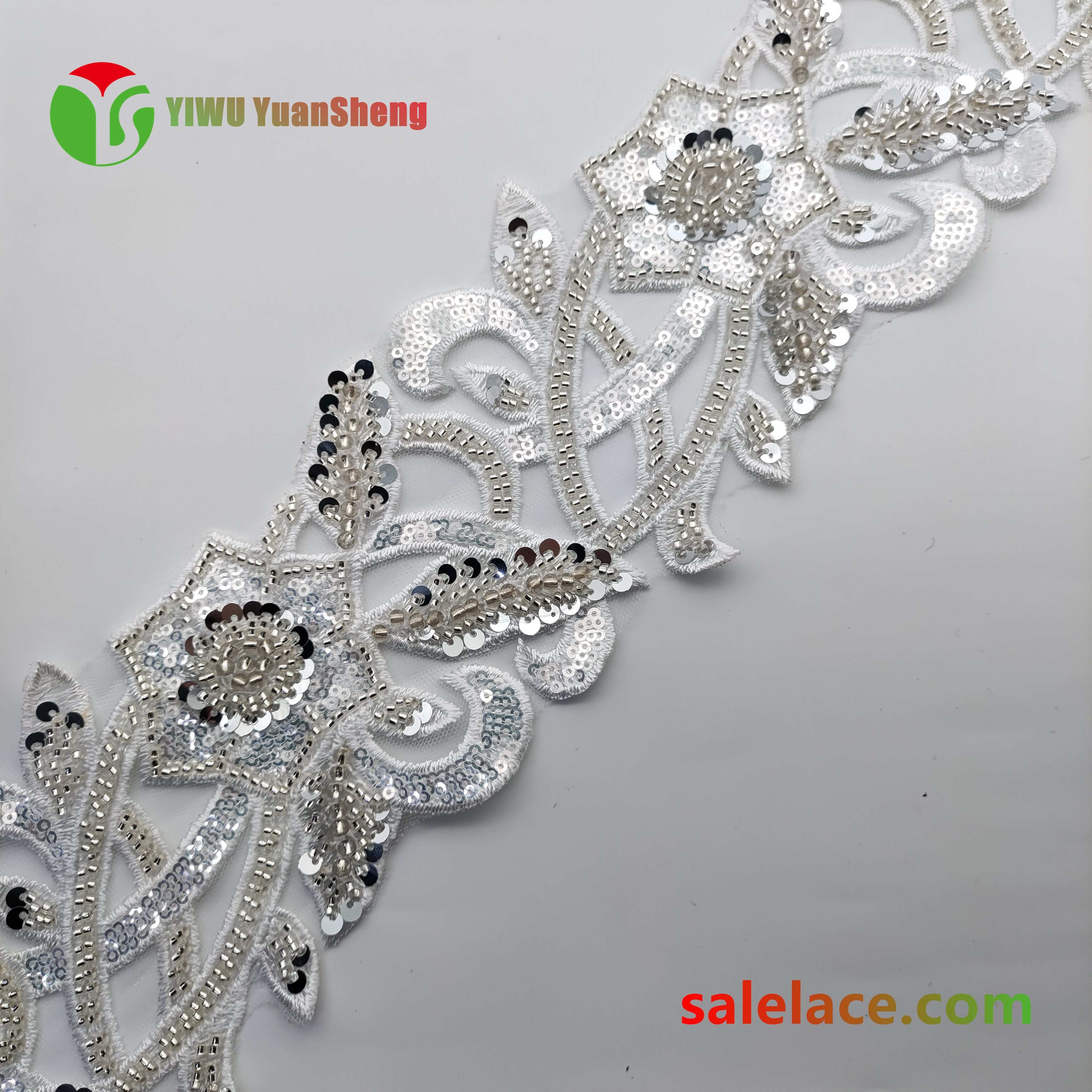 Glass bead mesh lace YS4150#
