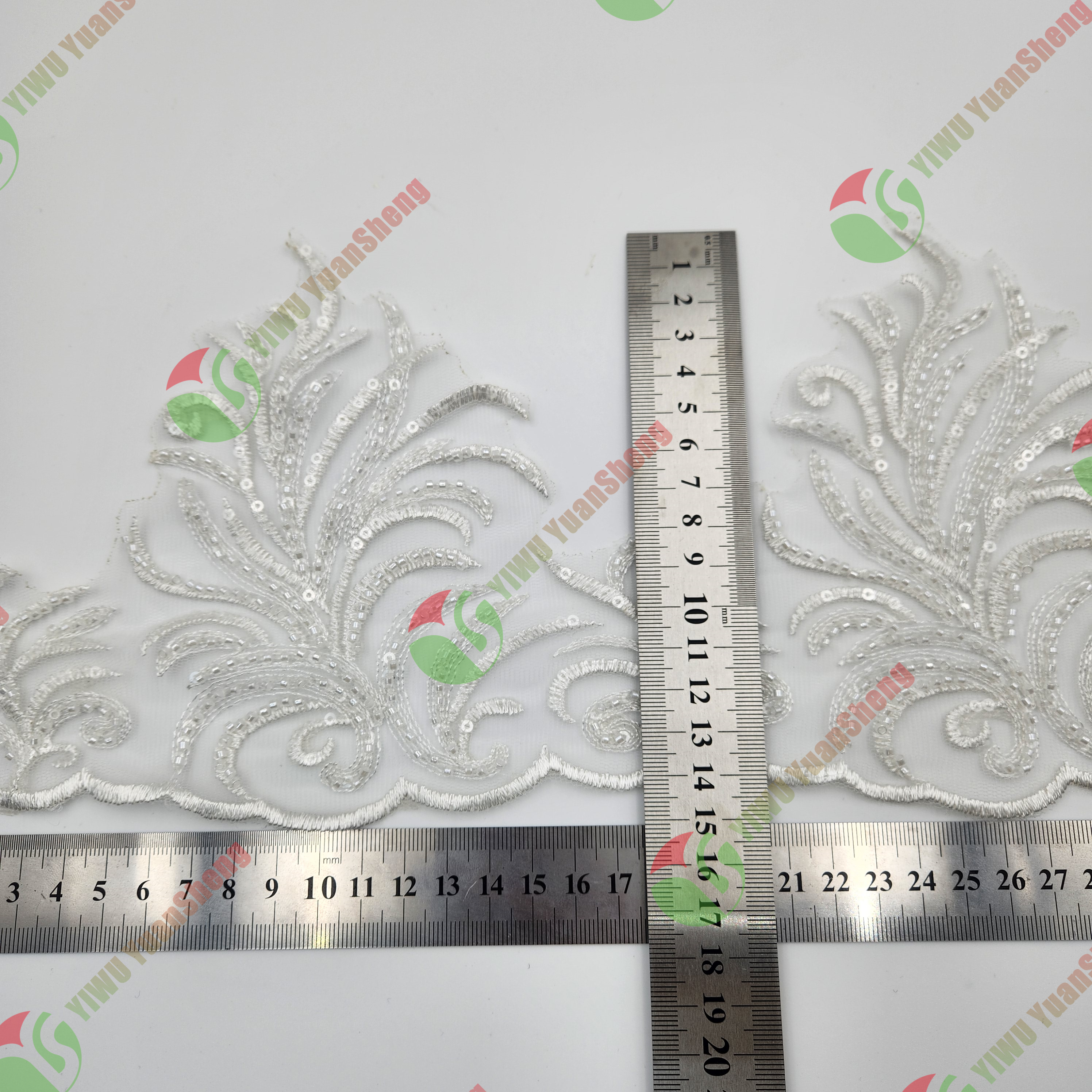 Glass bead mesh lace YS5167#