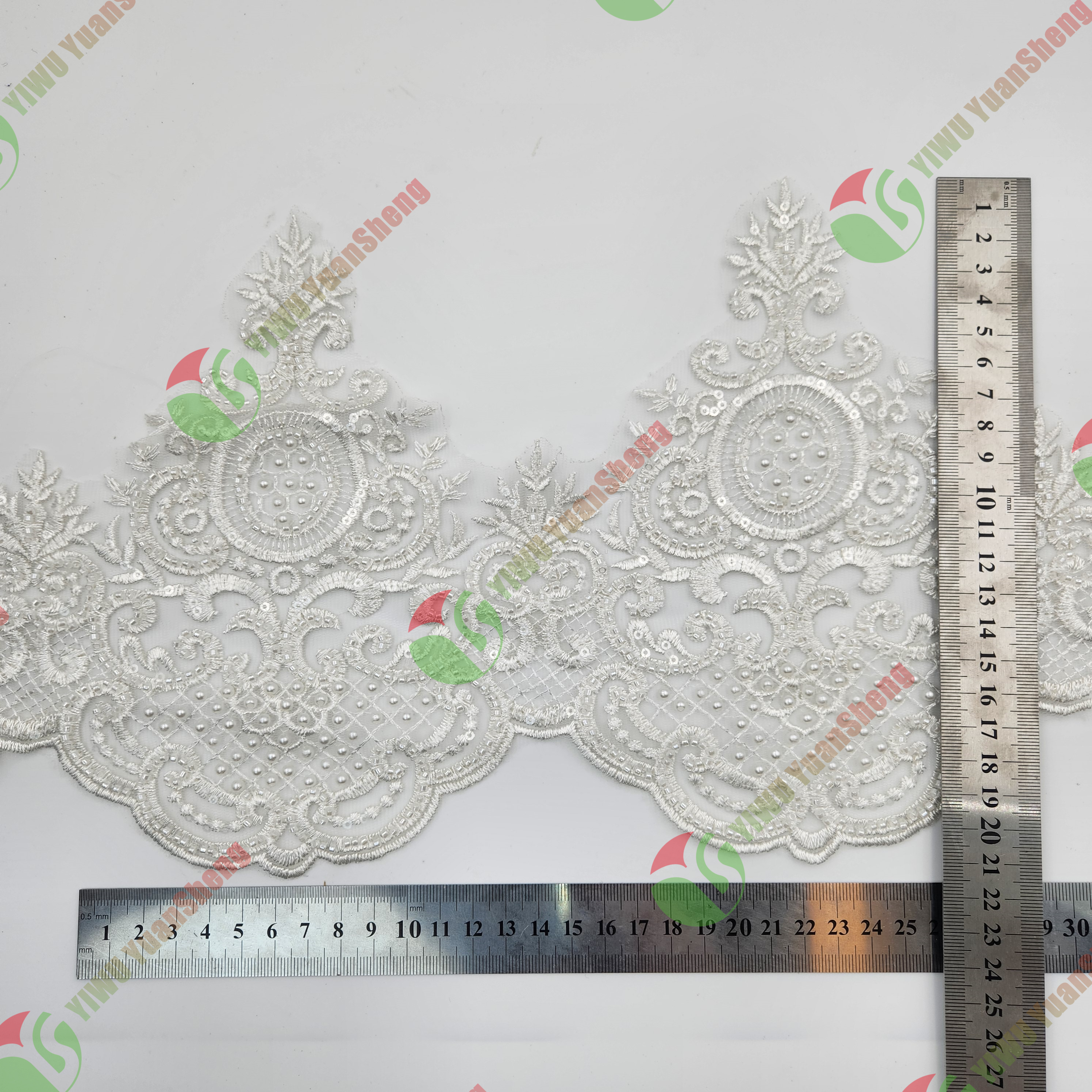 Glass bead mesh lace YS5017#