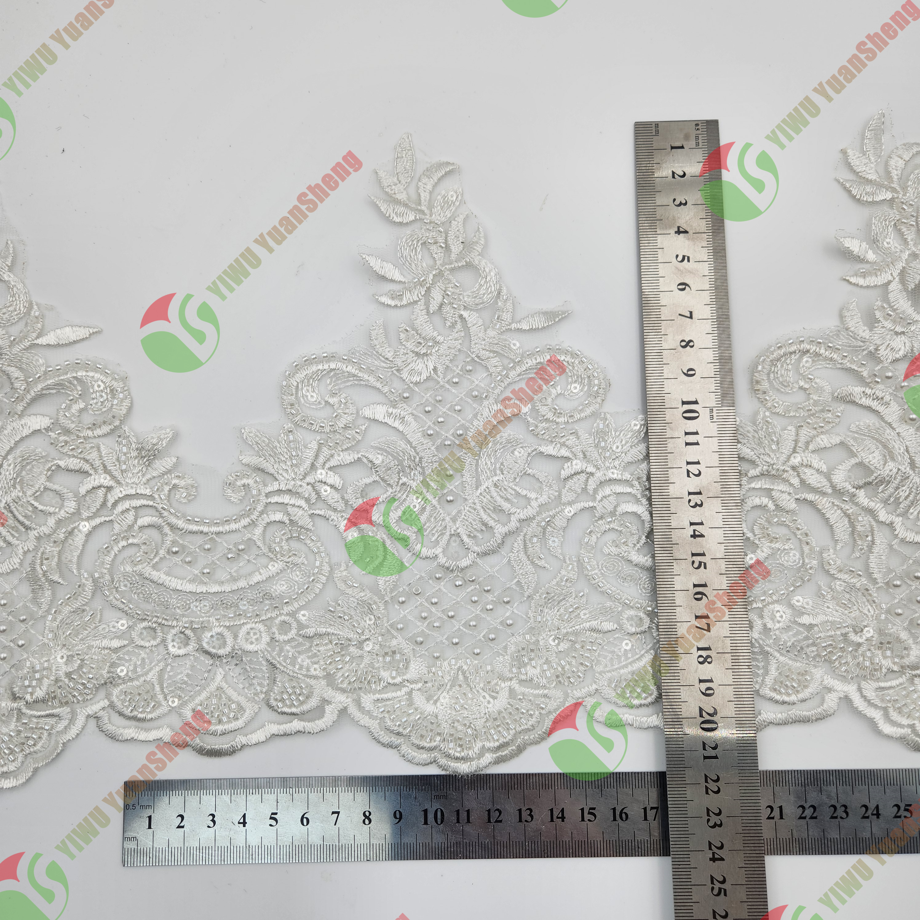 Glass bead mesh lace YS5019#