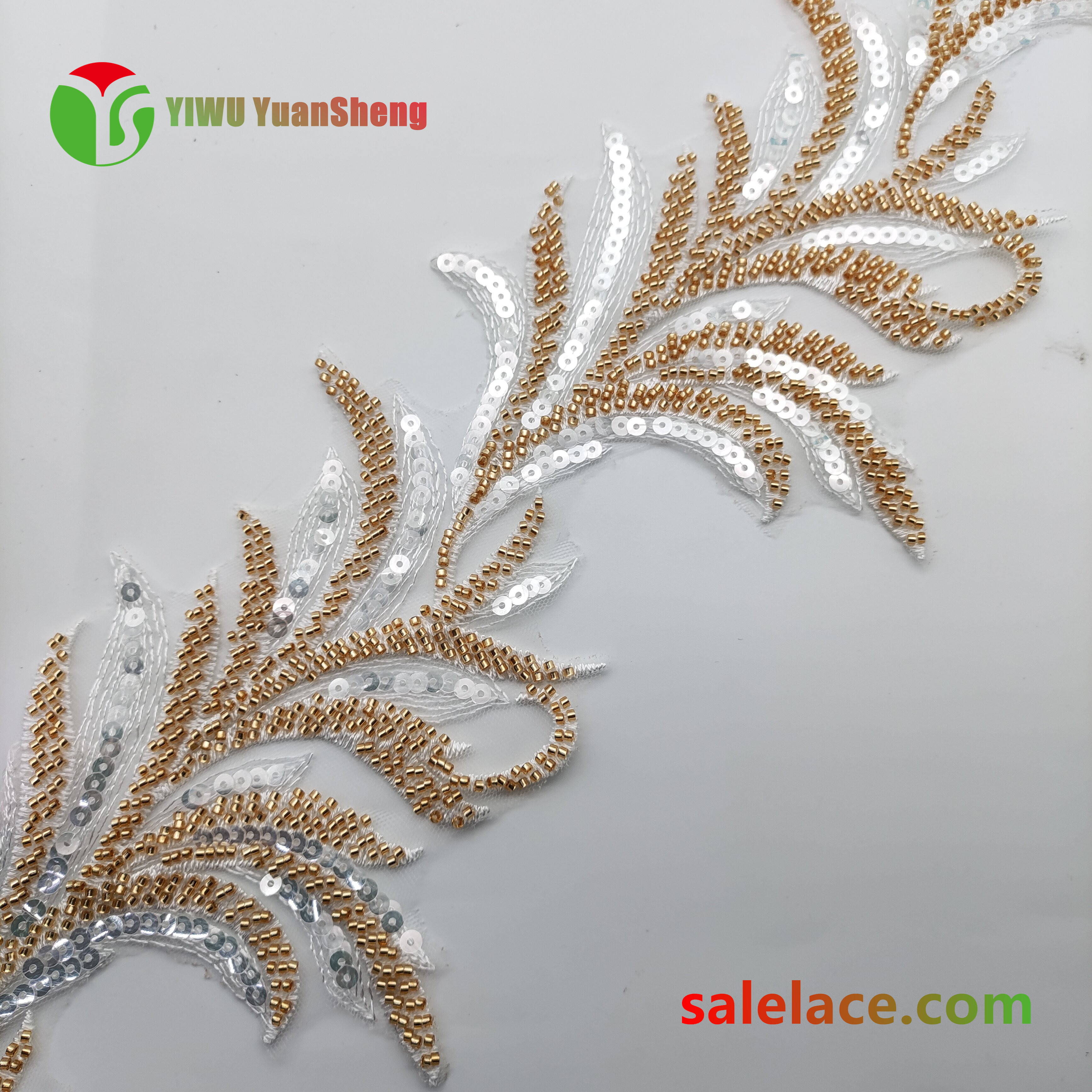 Glass bead mesh lace YS4260#
