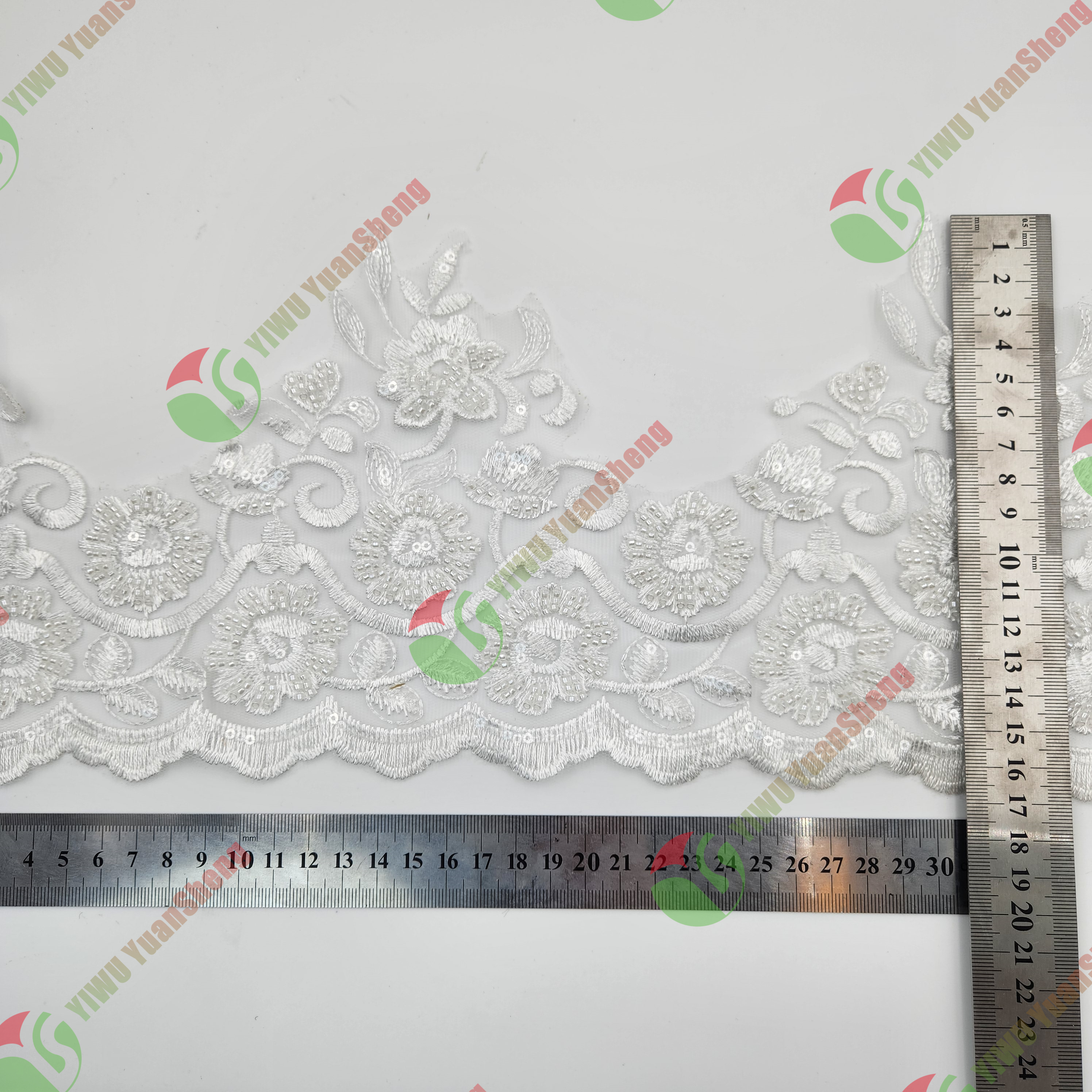 Glass bead mesh lace YS5023#