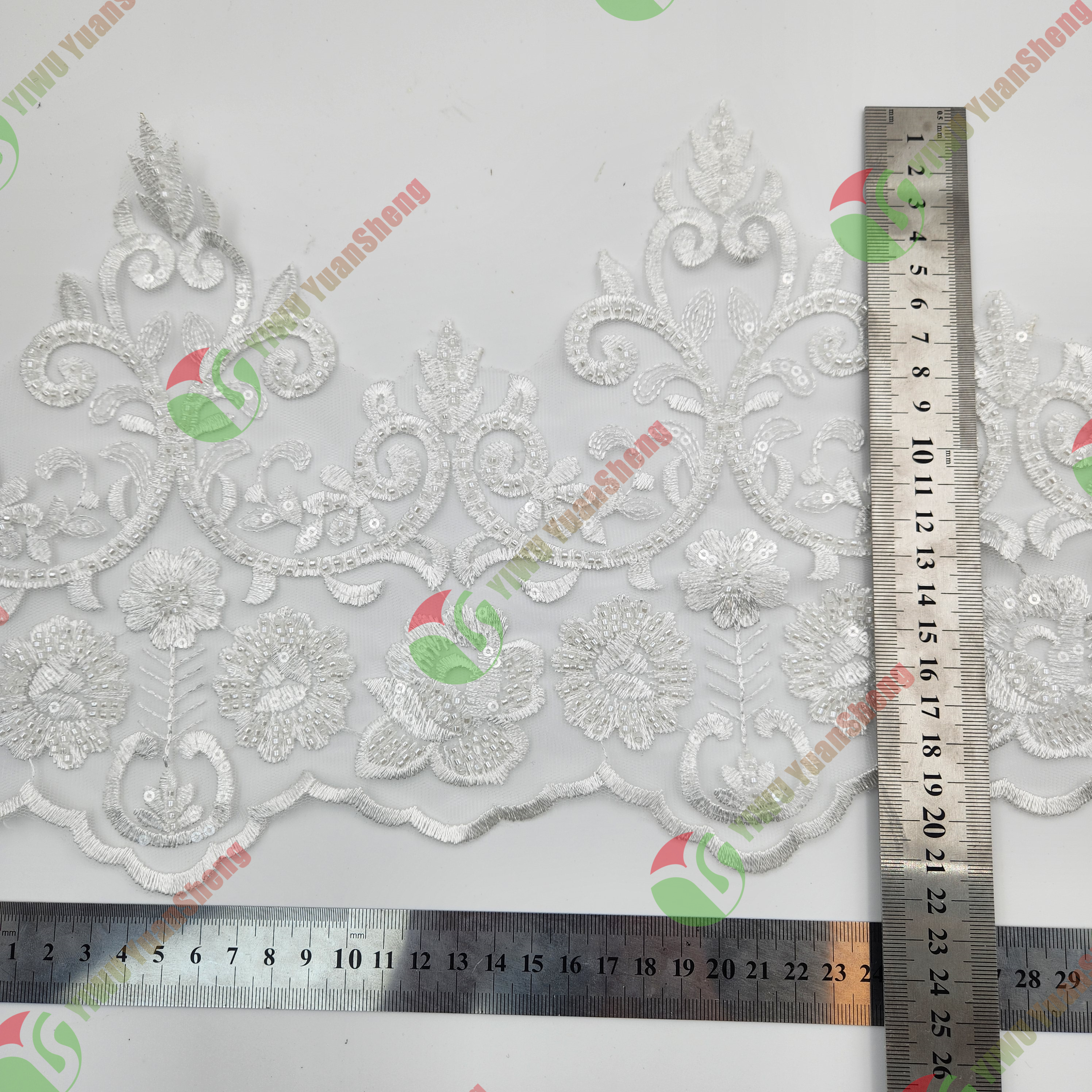Glass bead mesh lace YS5025#