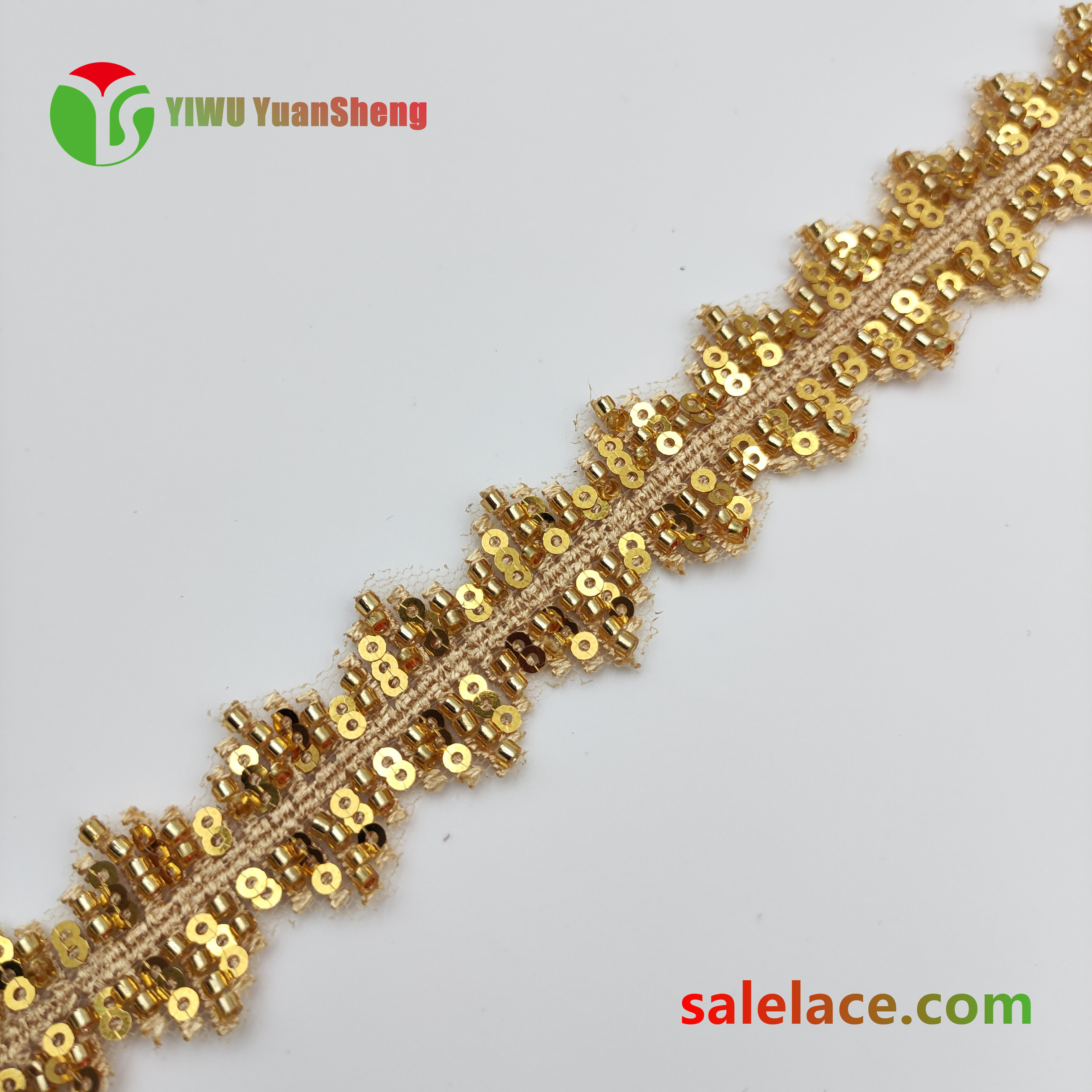 Glass bead mesh lace YS4314#