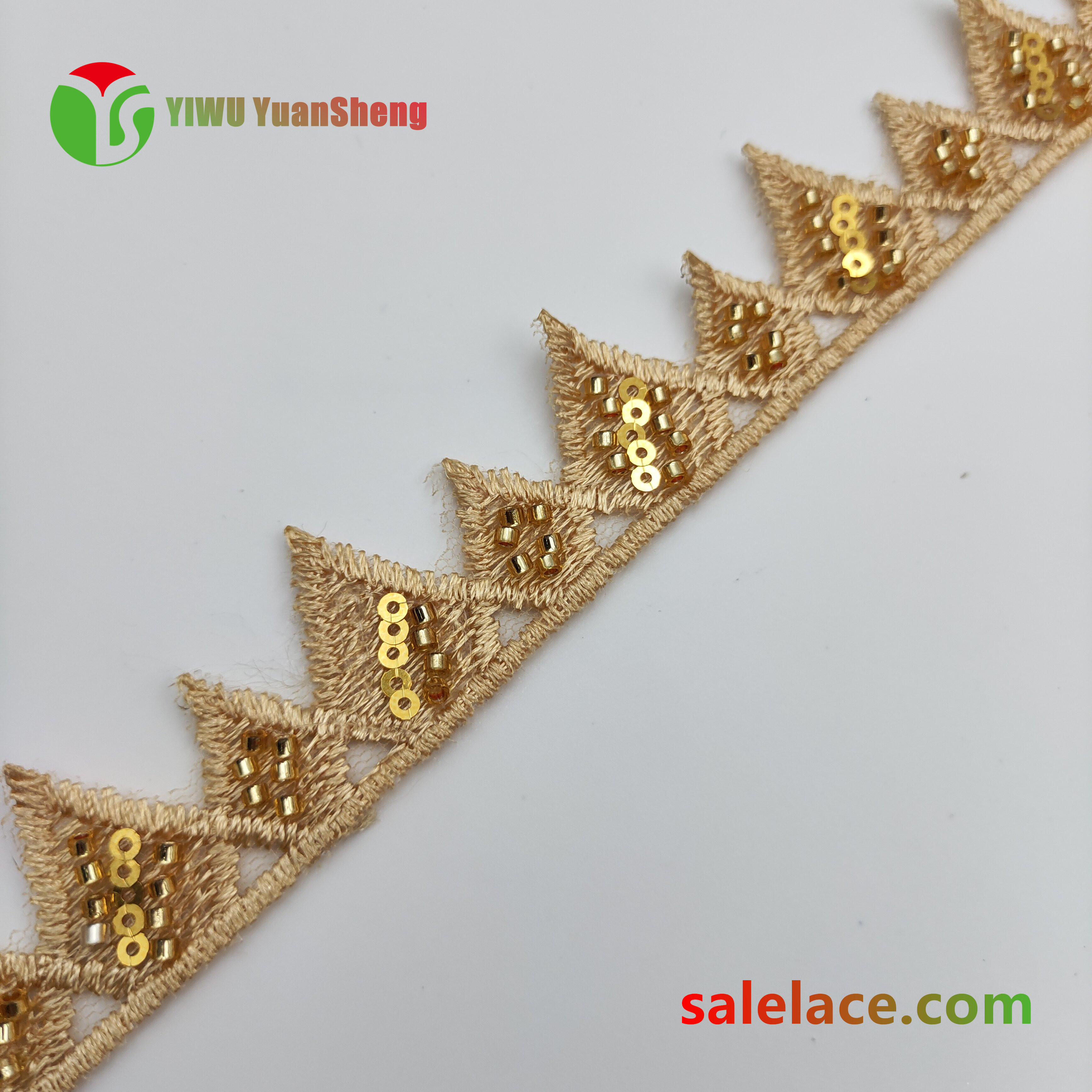 Glass bead mesh lace YS4321#