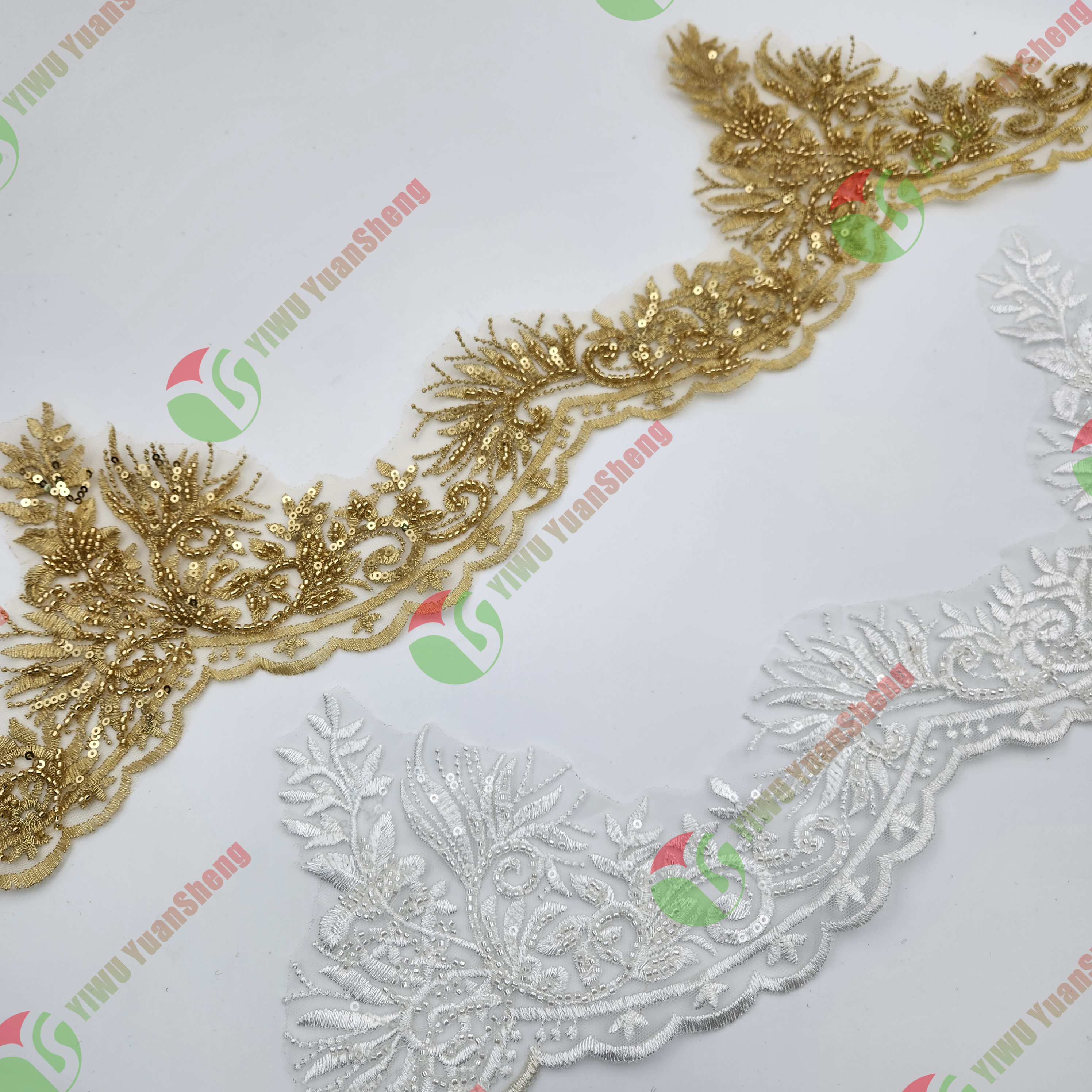 Glass bead mesh lace YS5031#