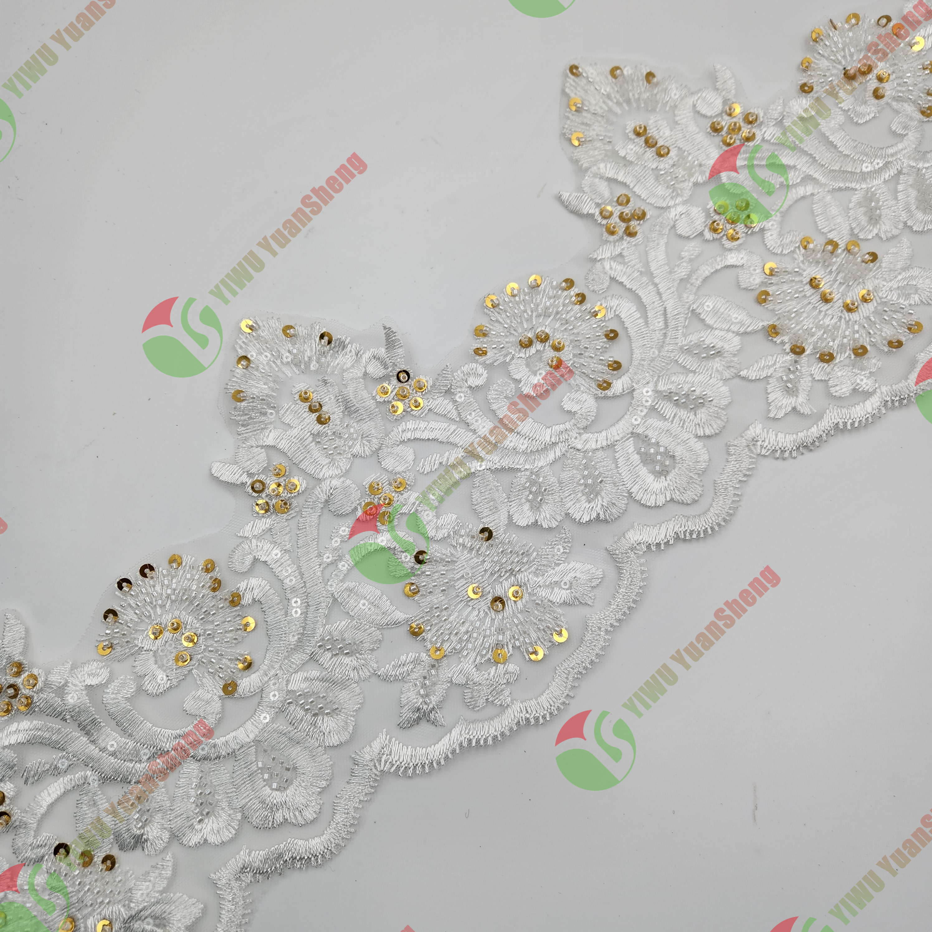 Glass bead mesh lace YS5036#