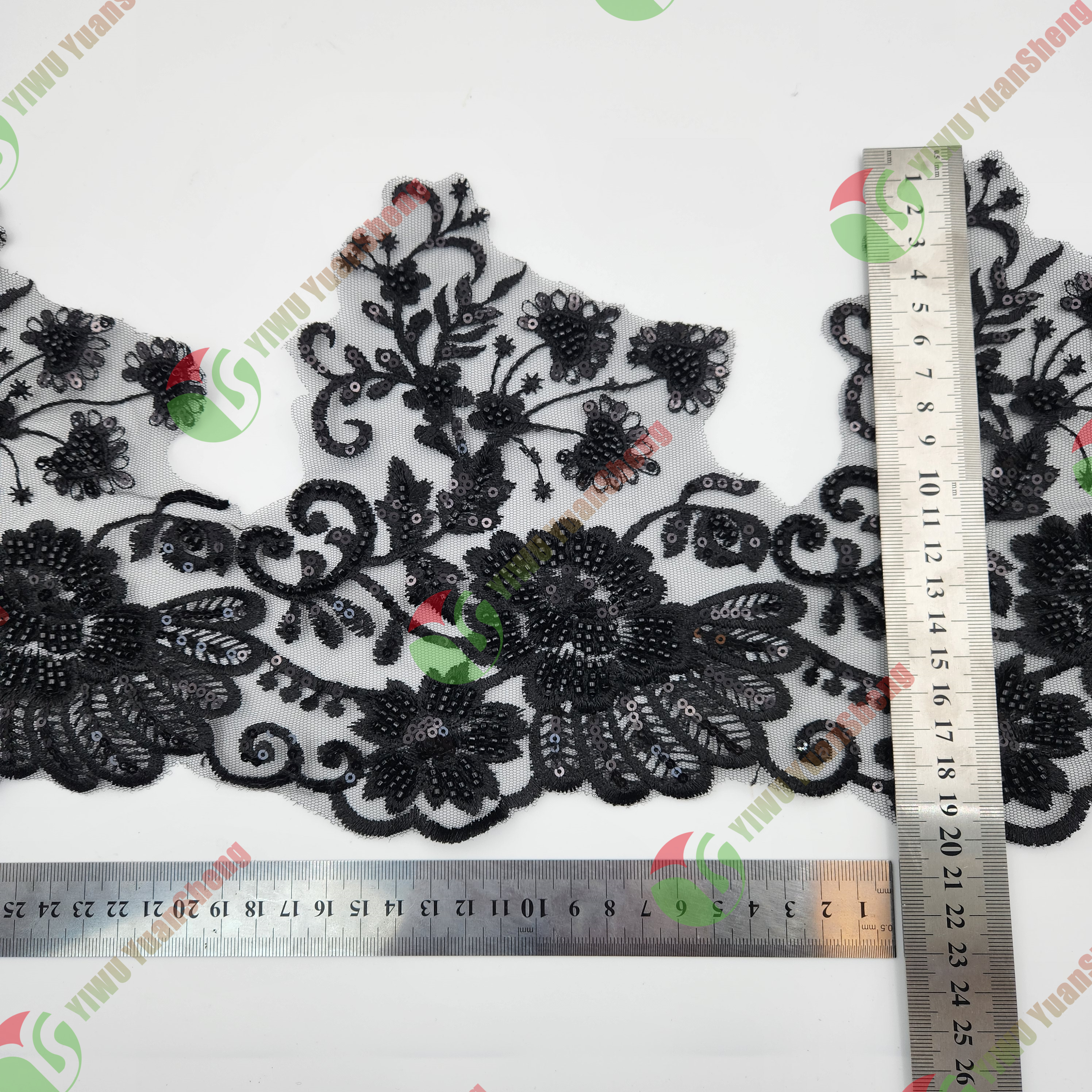 Glass bead mesh lace YS5038#