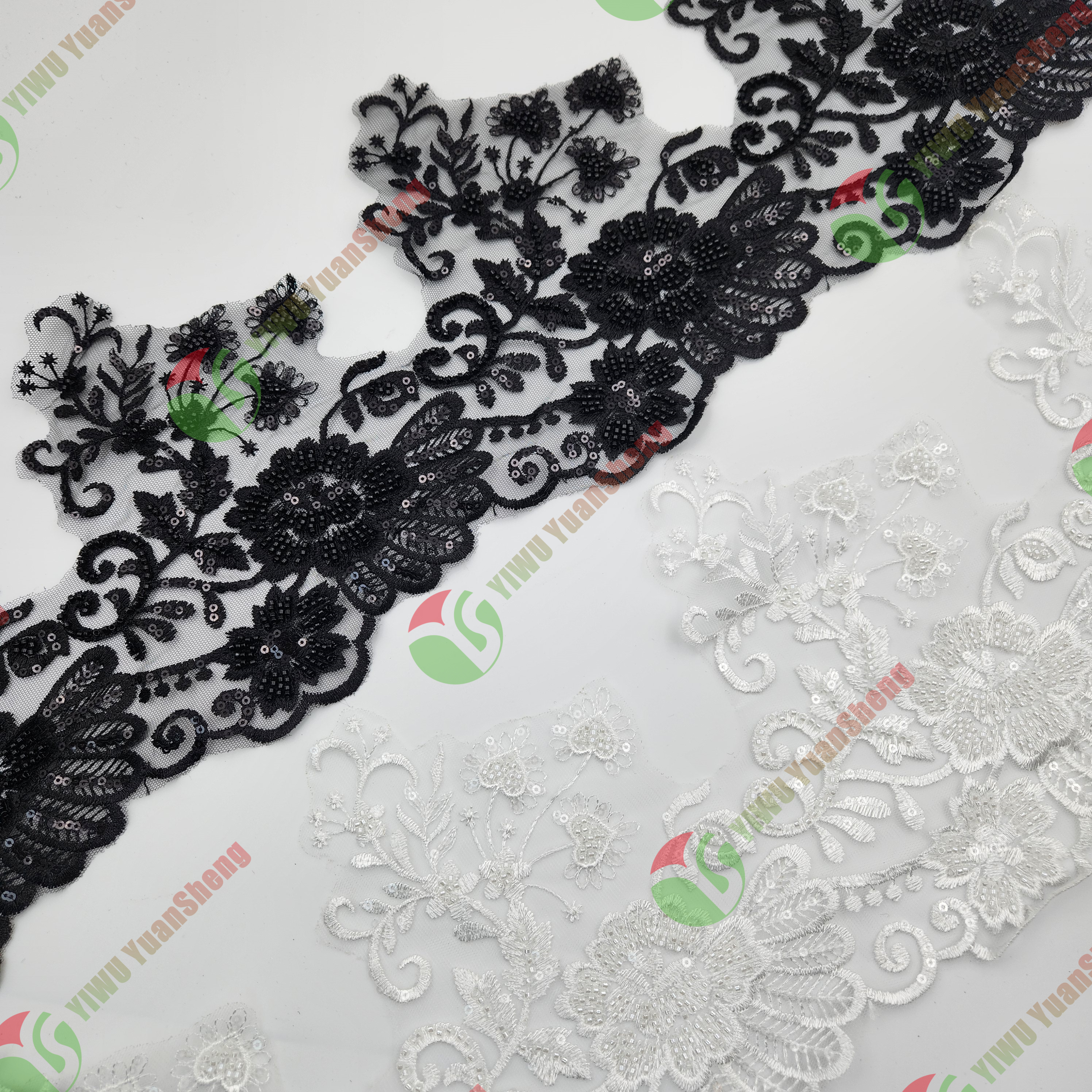Glass bead mesh lace YS5038#