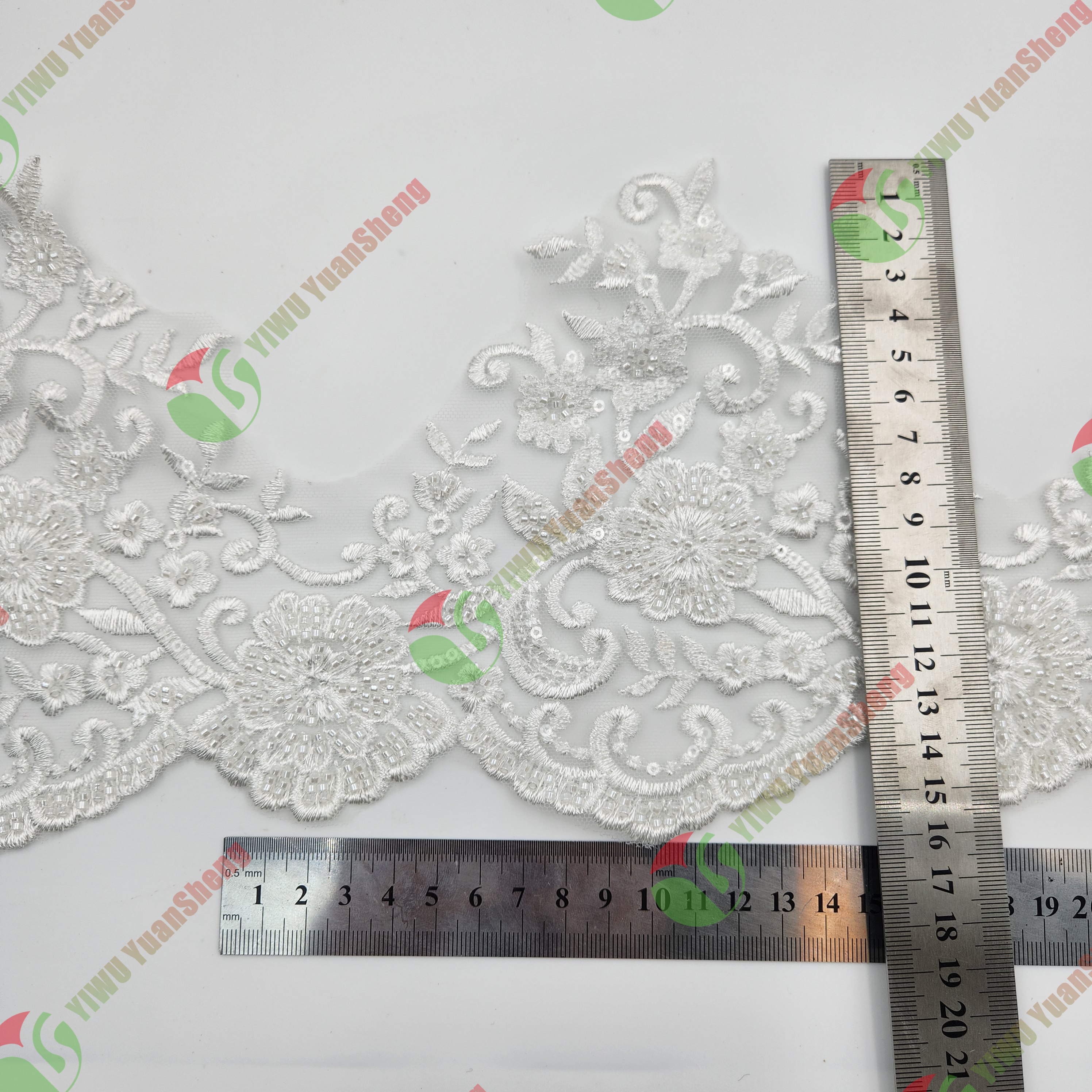 Glass bead mesh lace YS5041#