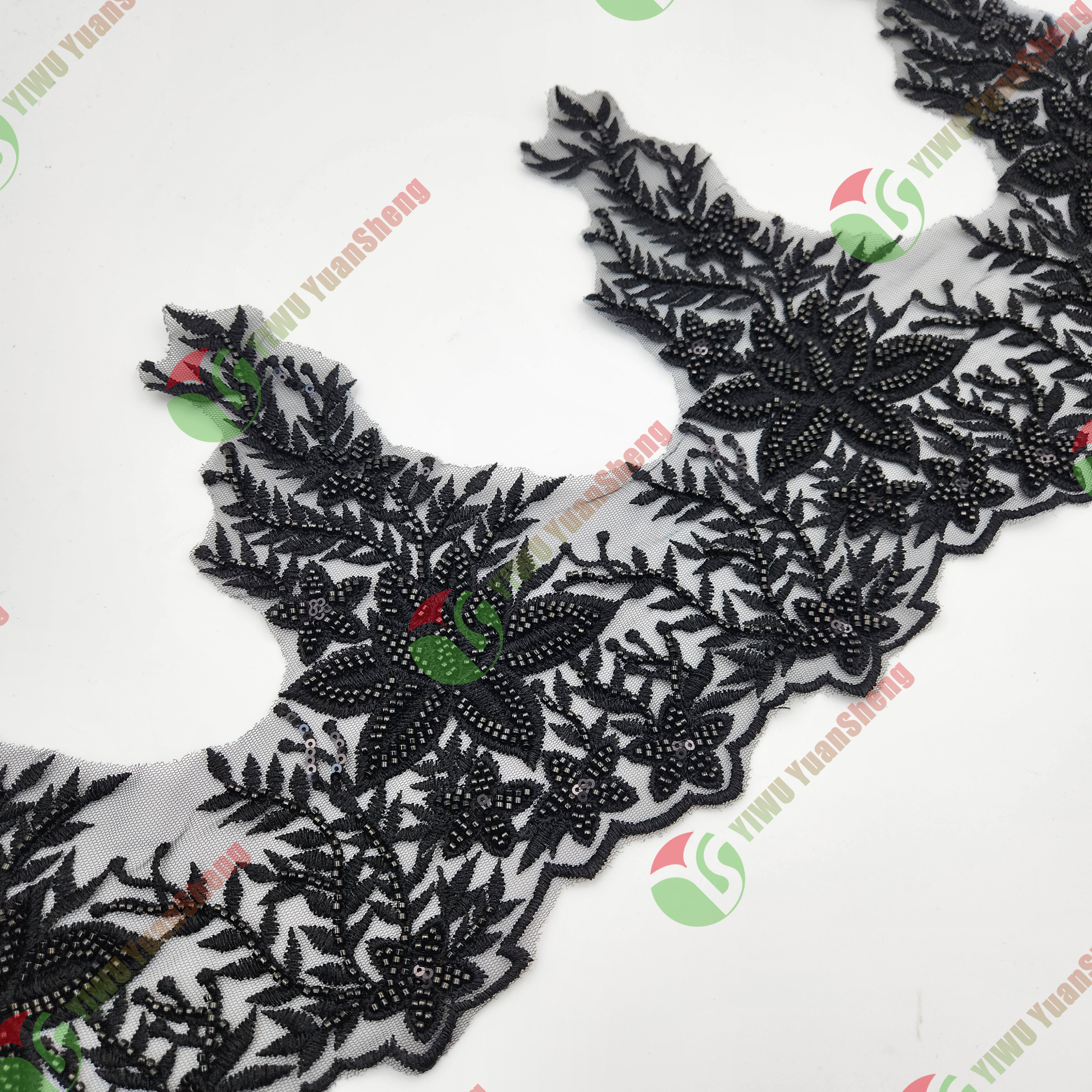 Glass bead mesh lace YS5041#