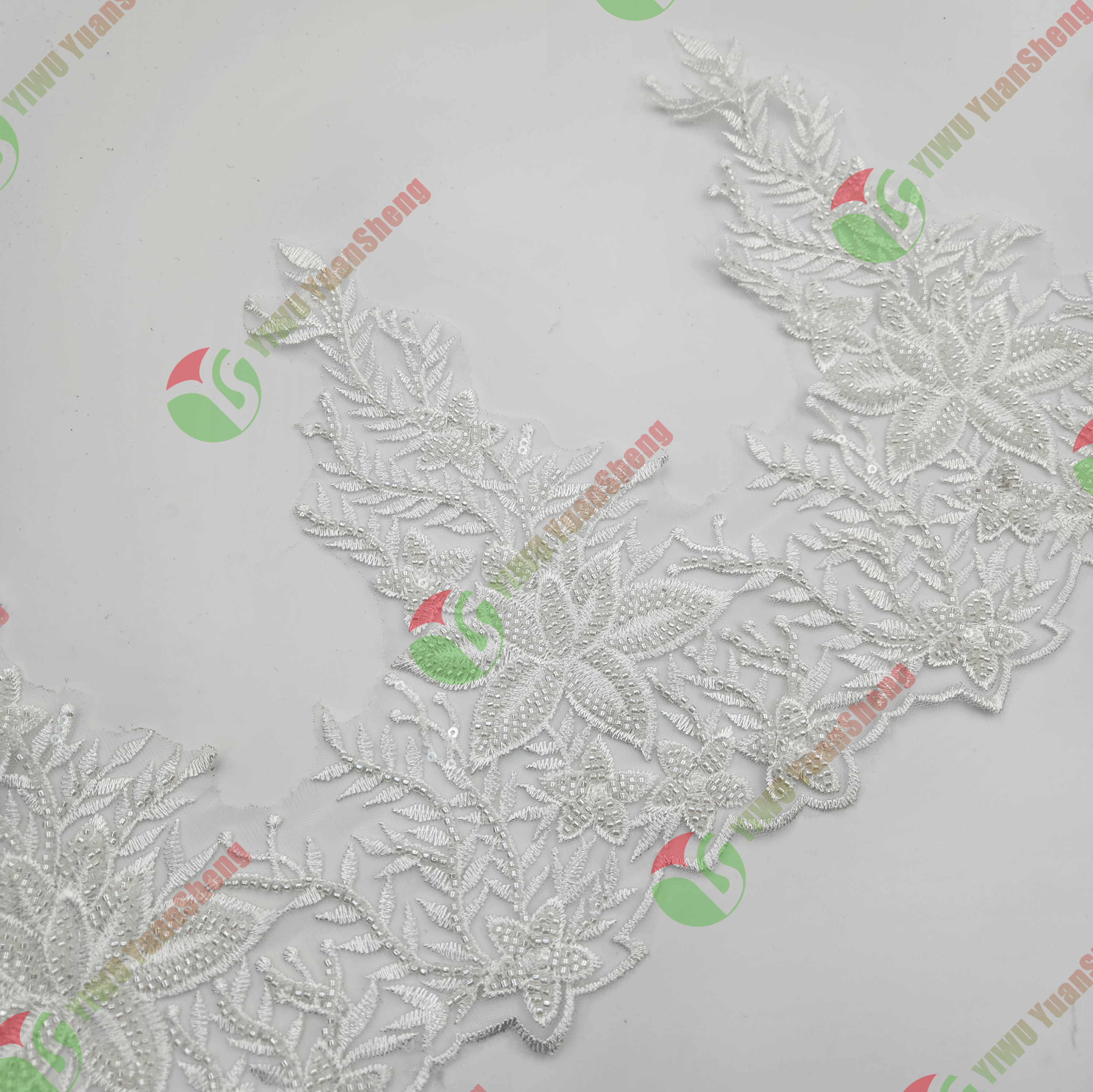 Glass bead mesh lace YS5041#