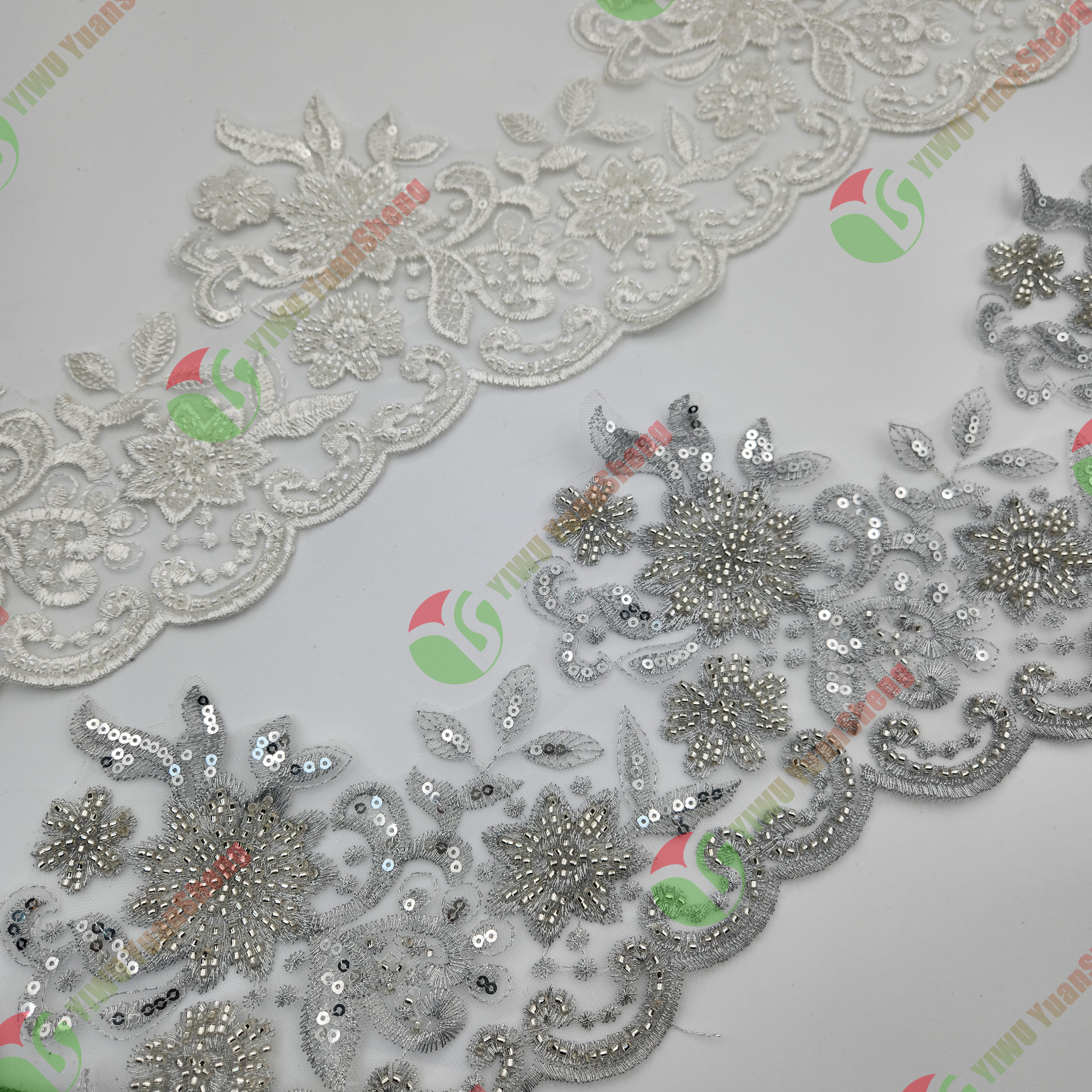 Glass bead mesh lace YS5050#