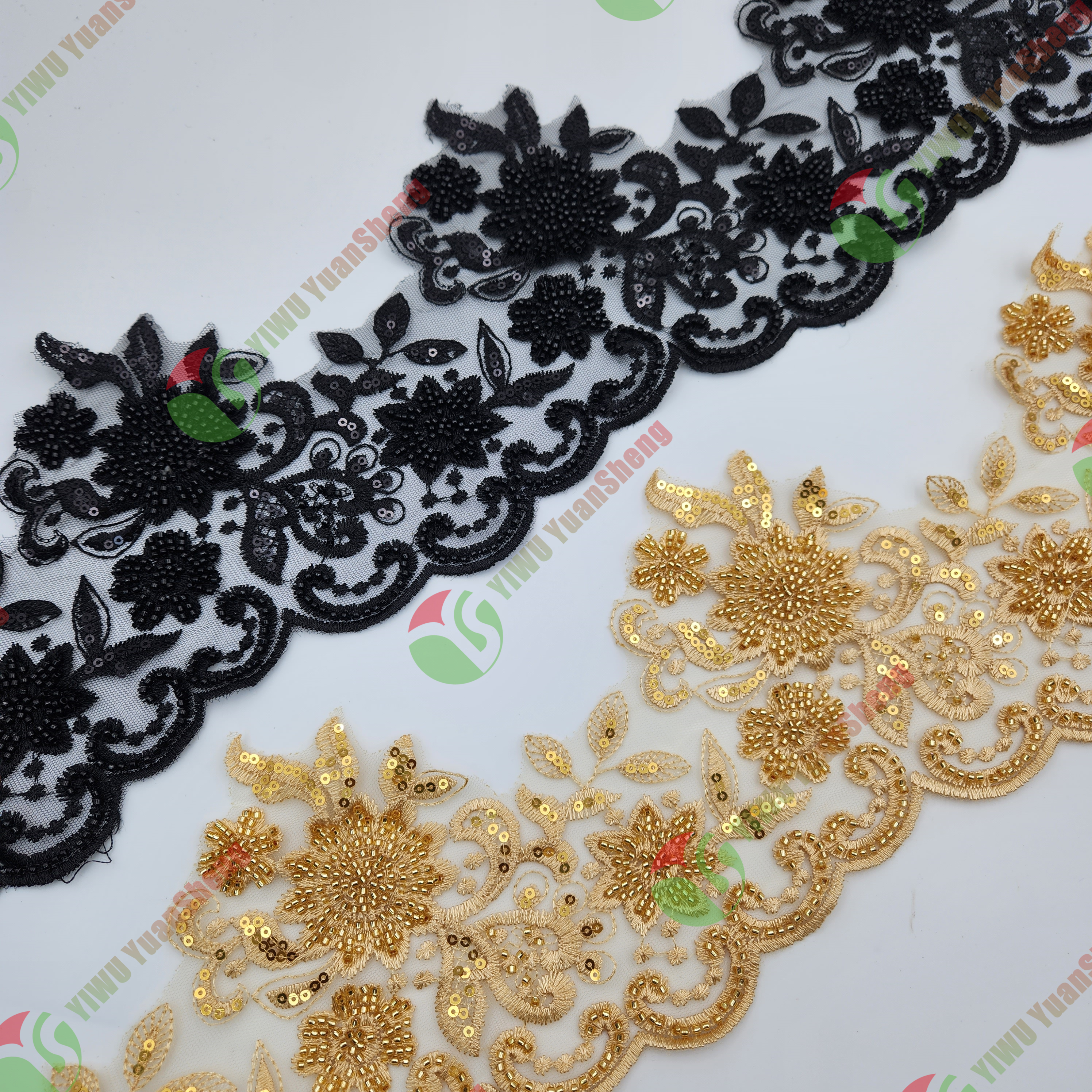 Glass bead mesh lace YS5050#