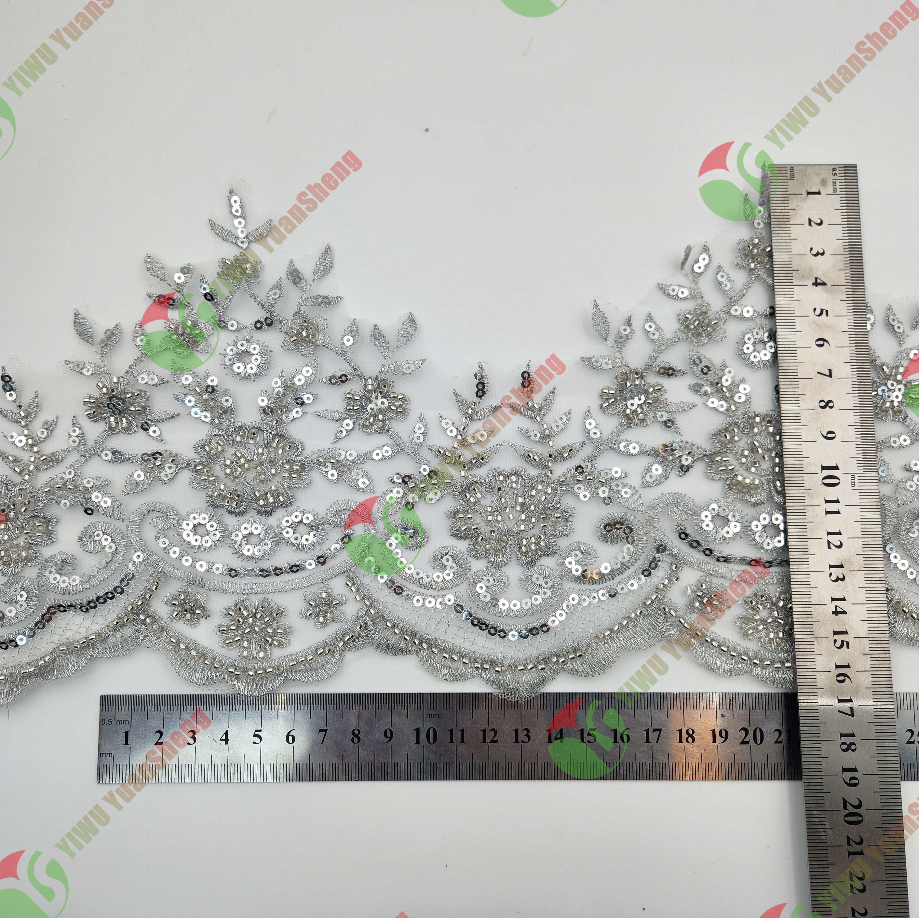 Glass bead mesh lace YS5056#