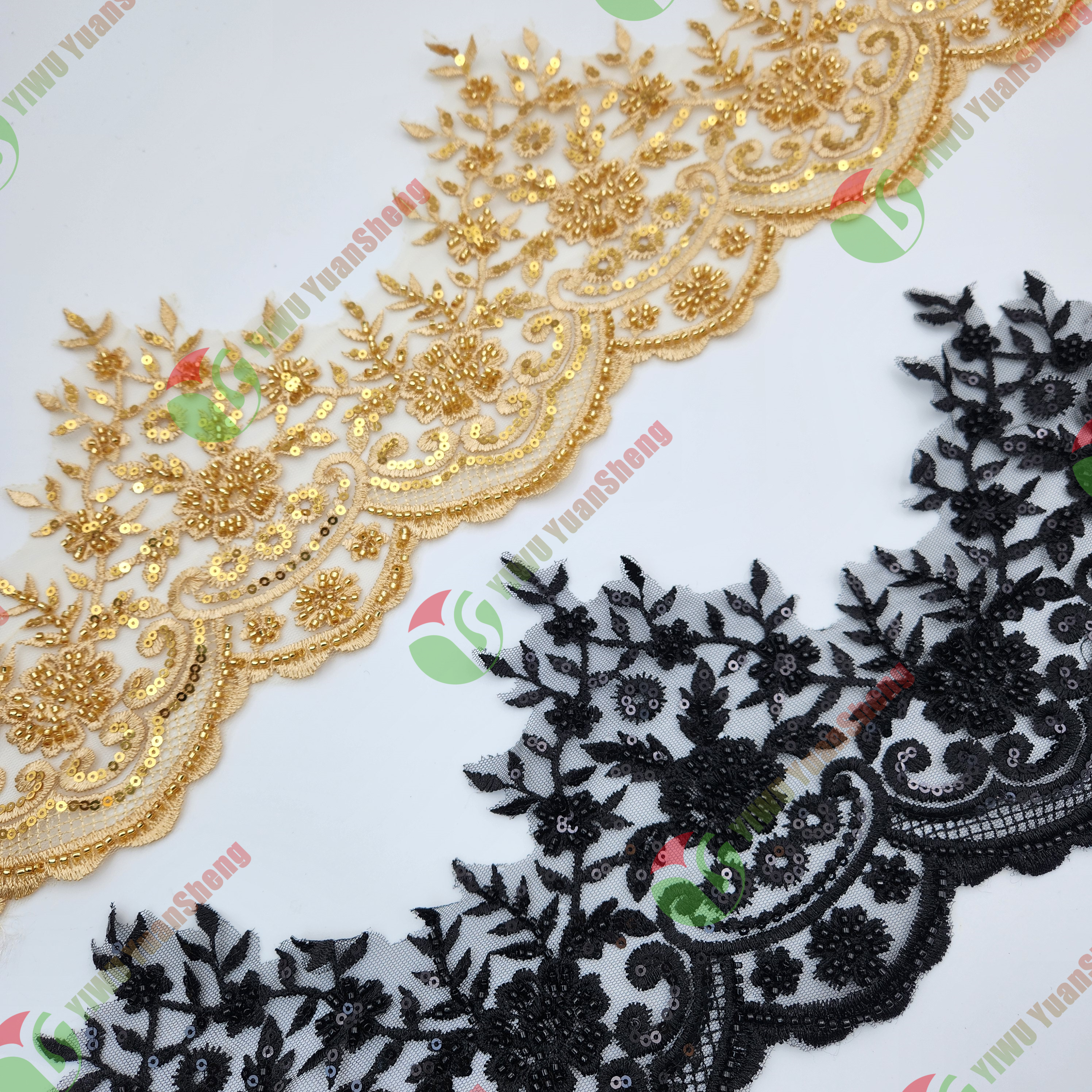 Glass bead mesh lace YS5056#