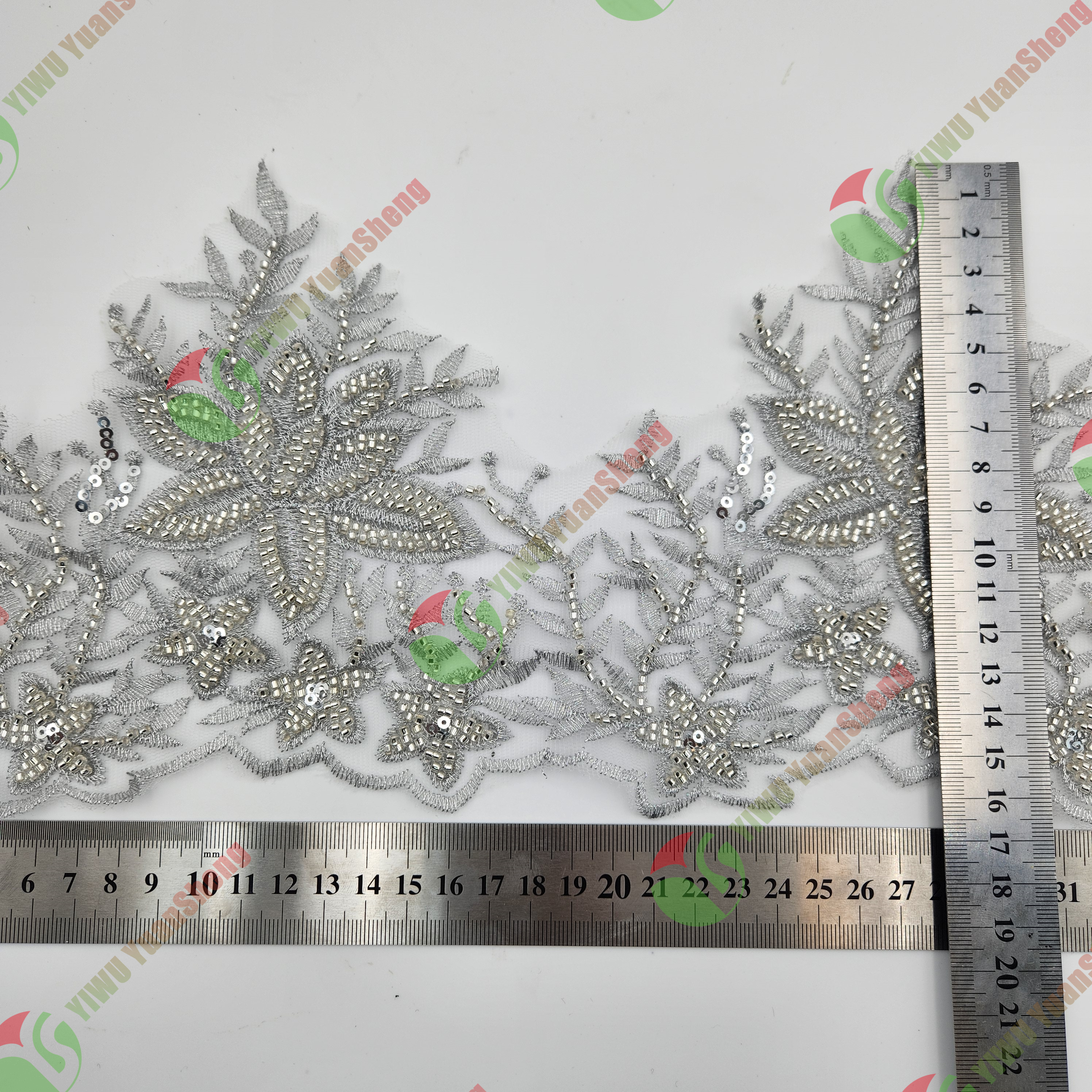 Glass bead mesh lace YS5059#