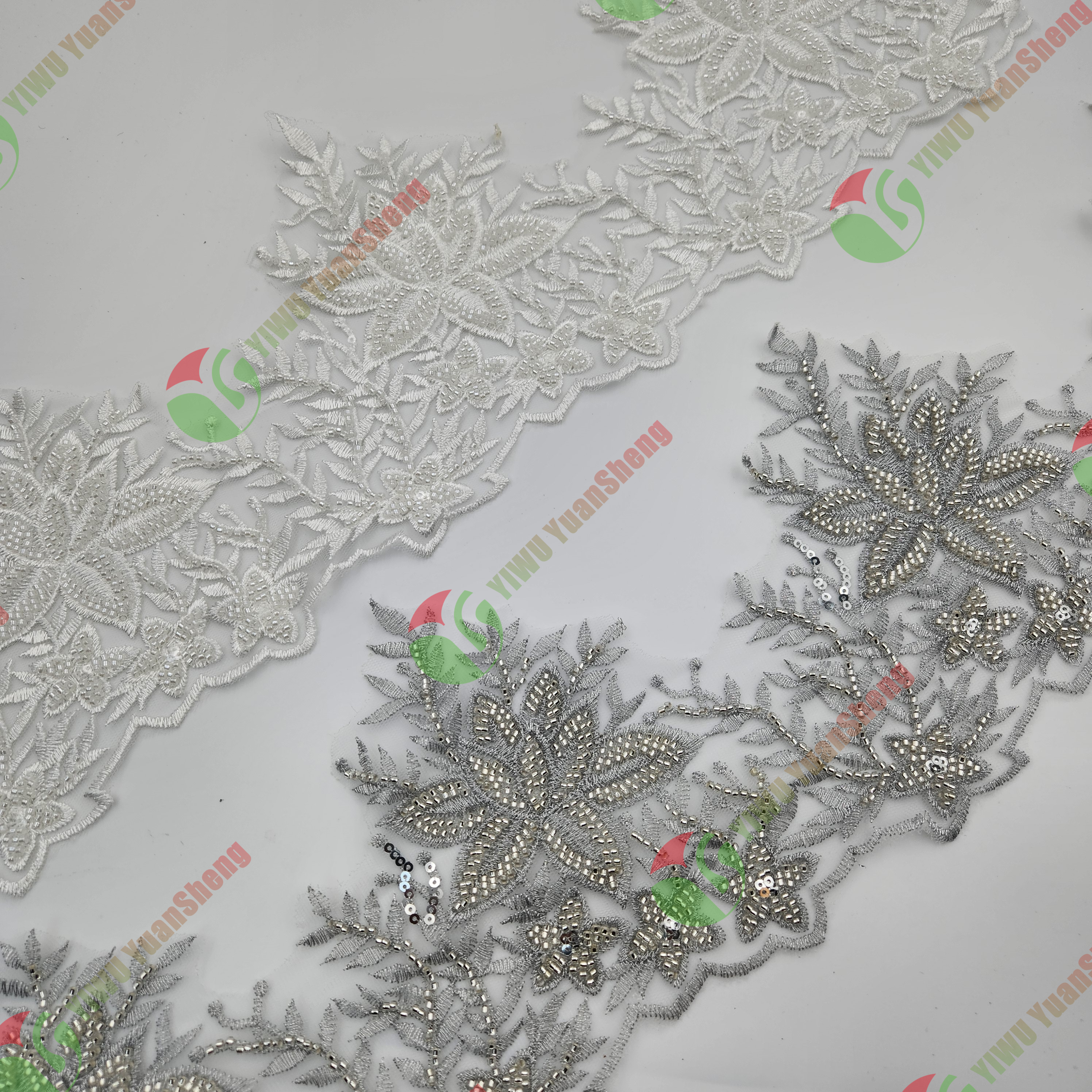 Glass bead mesh lace YS5059#