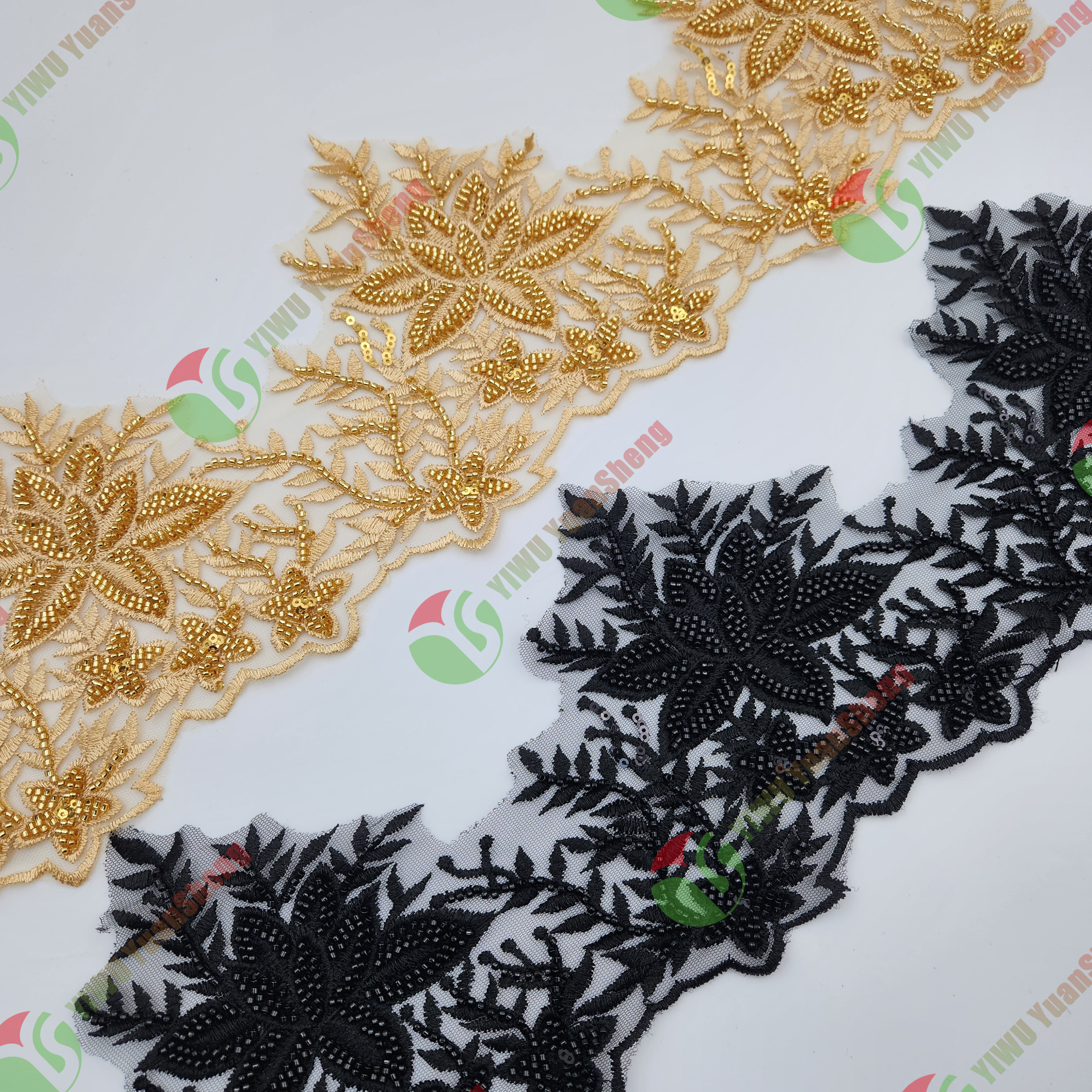 Glass bead mesh lace YS5059#