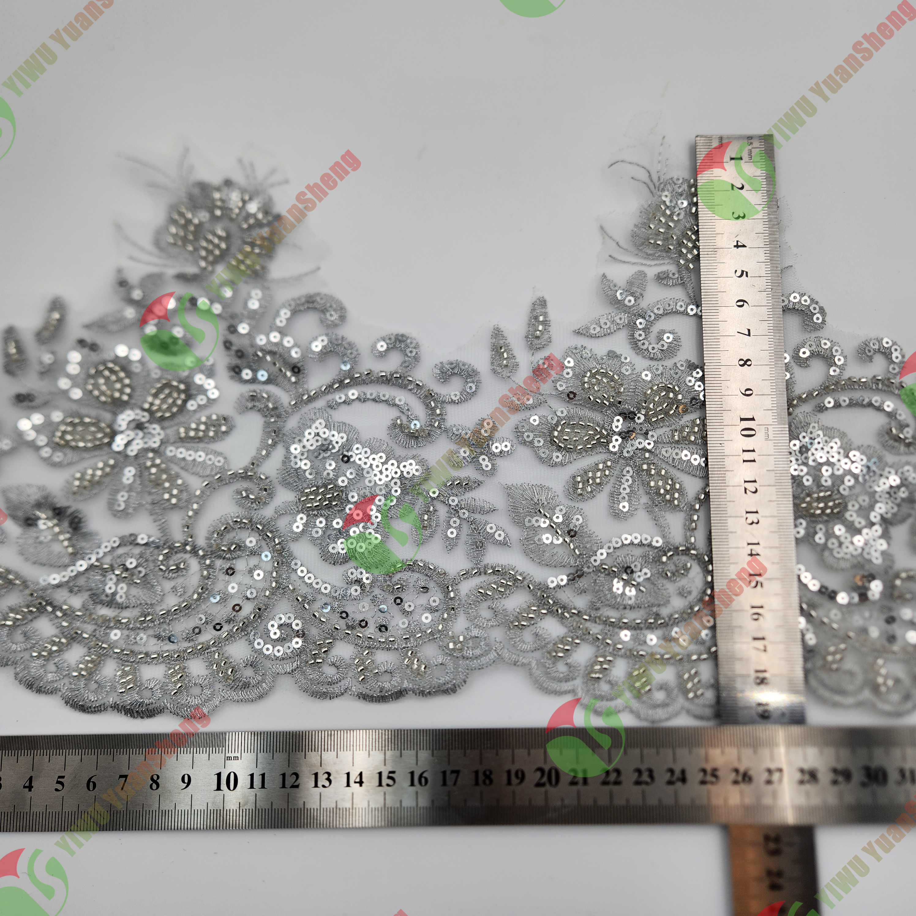 Glass bead mesh lace YS5062#