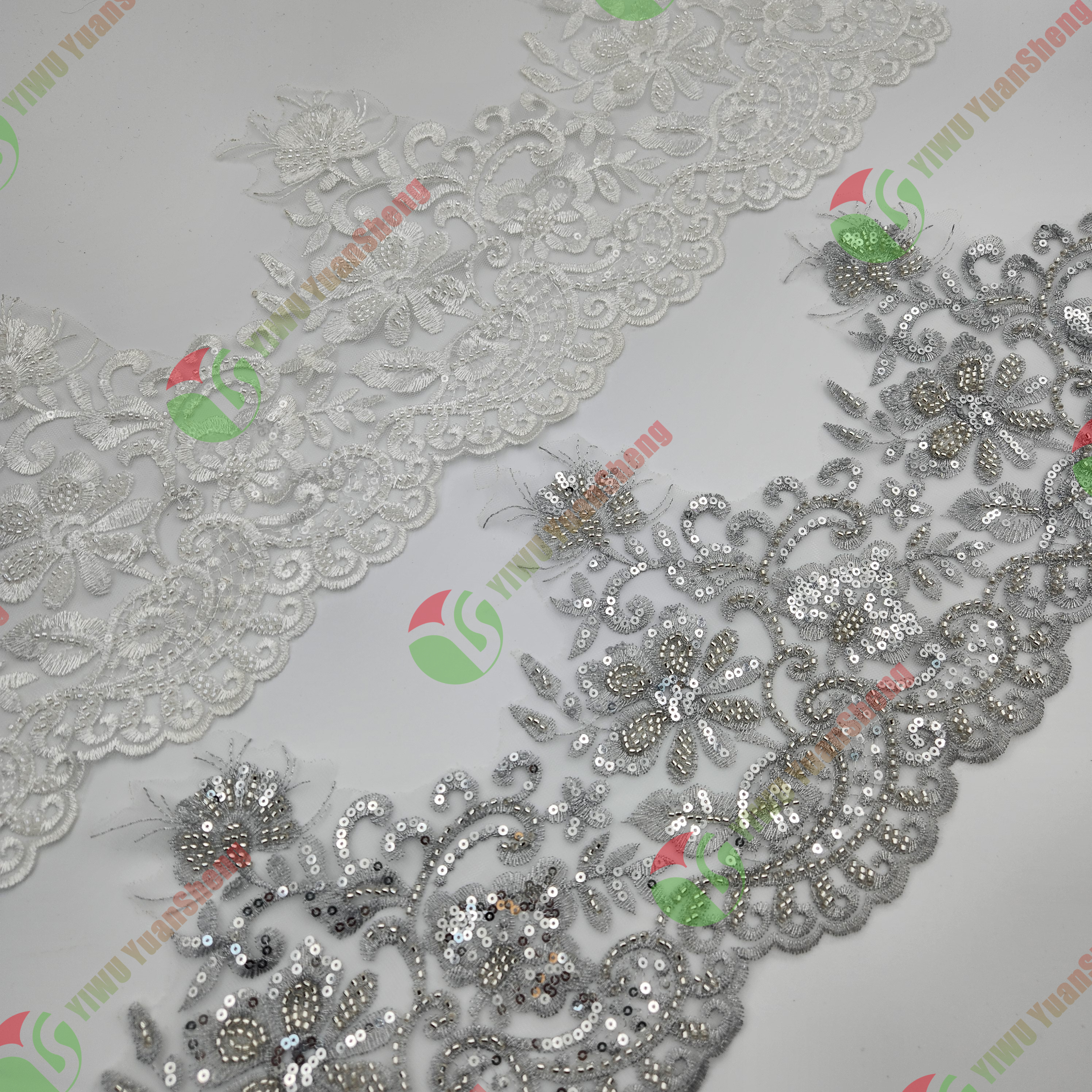 Glass bead mesh lace YS5062#