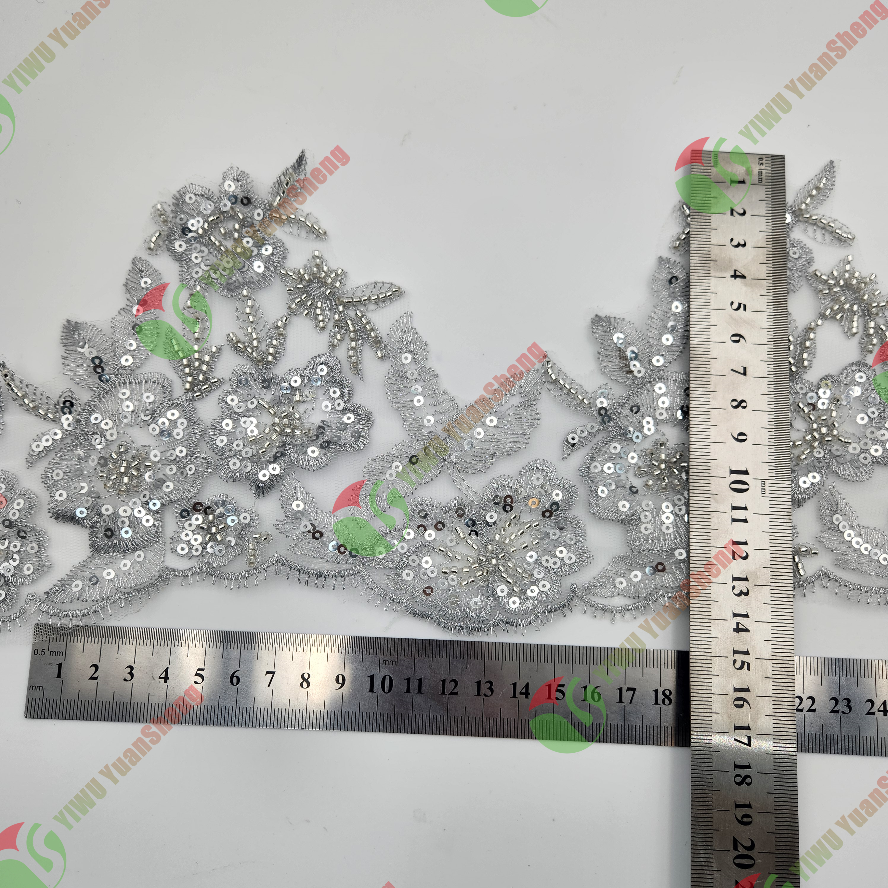 Glass bead mesh lace YS5062#