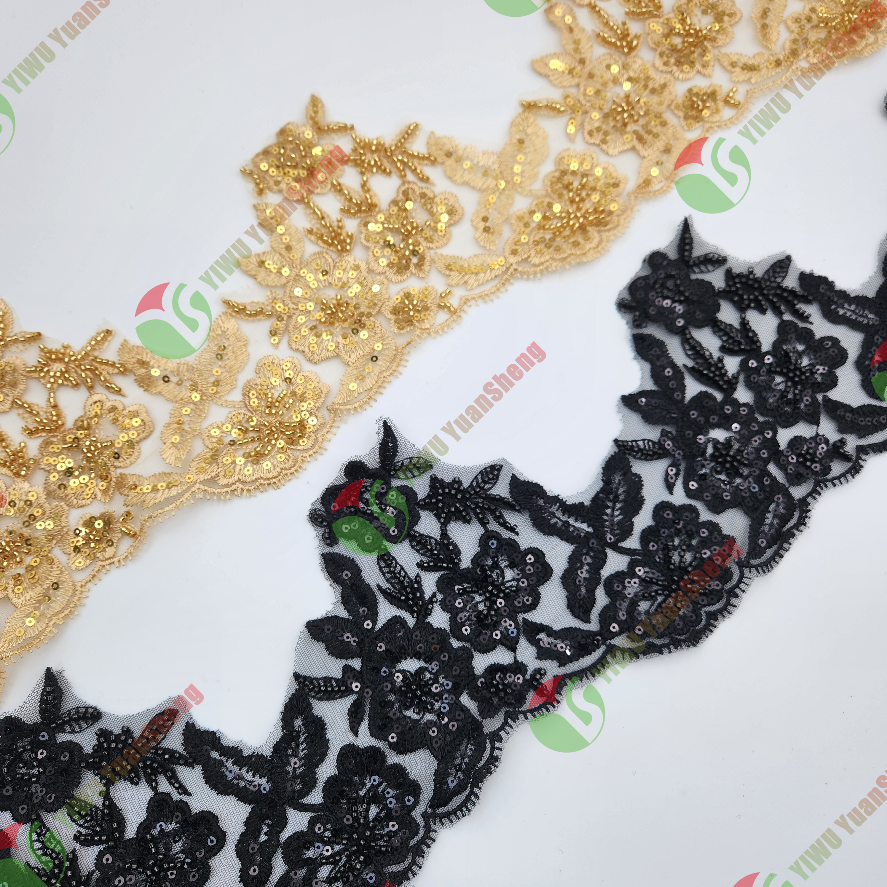 Glass bead mesh lace YS5062#