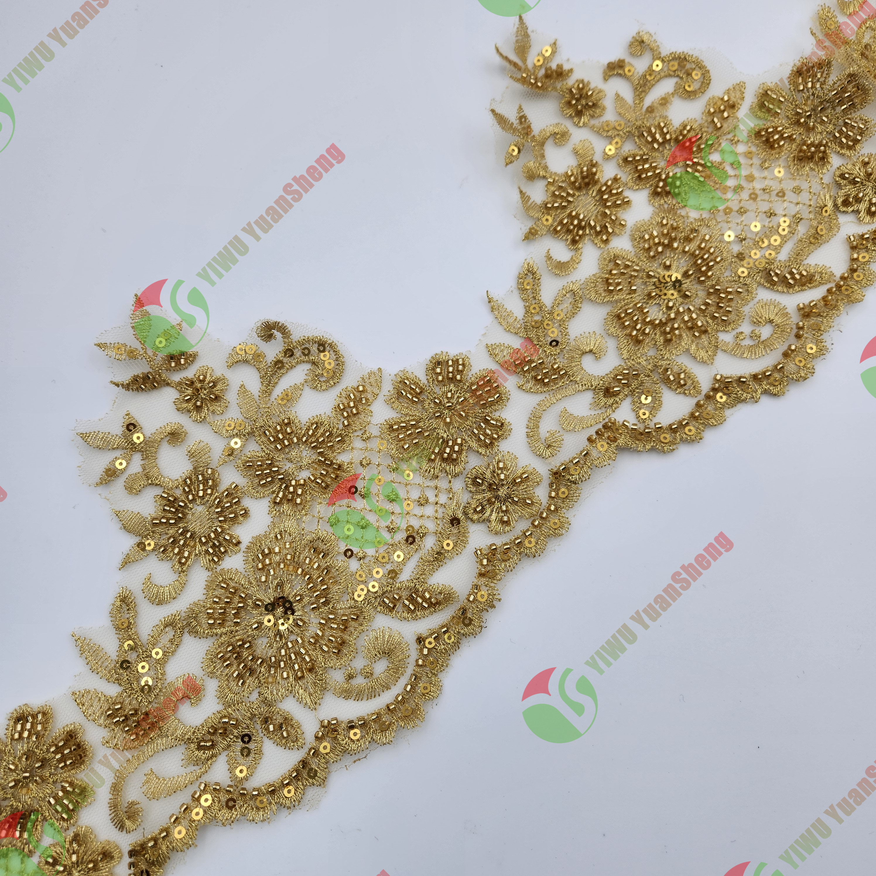 Glass bead mesh lace YS5062#