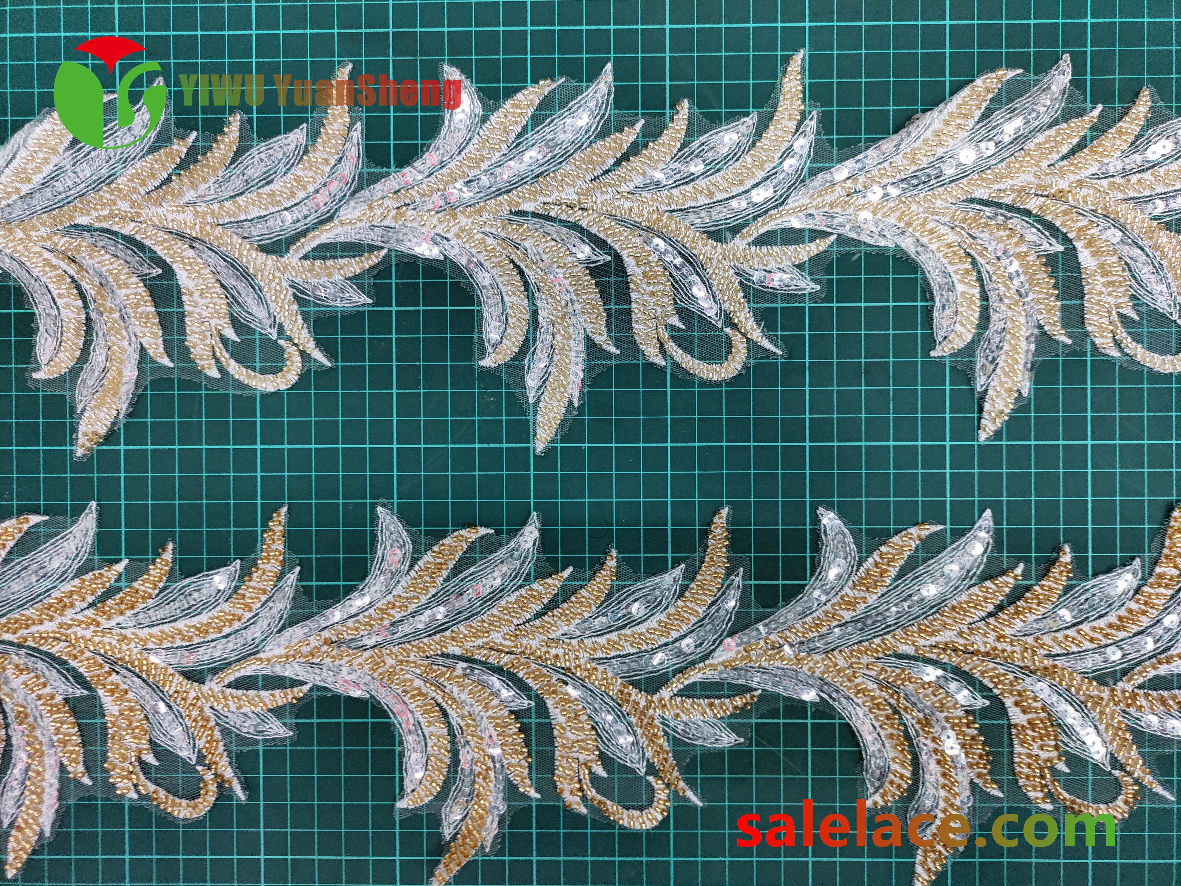 Glass bead mesh lace YS4260#