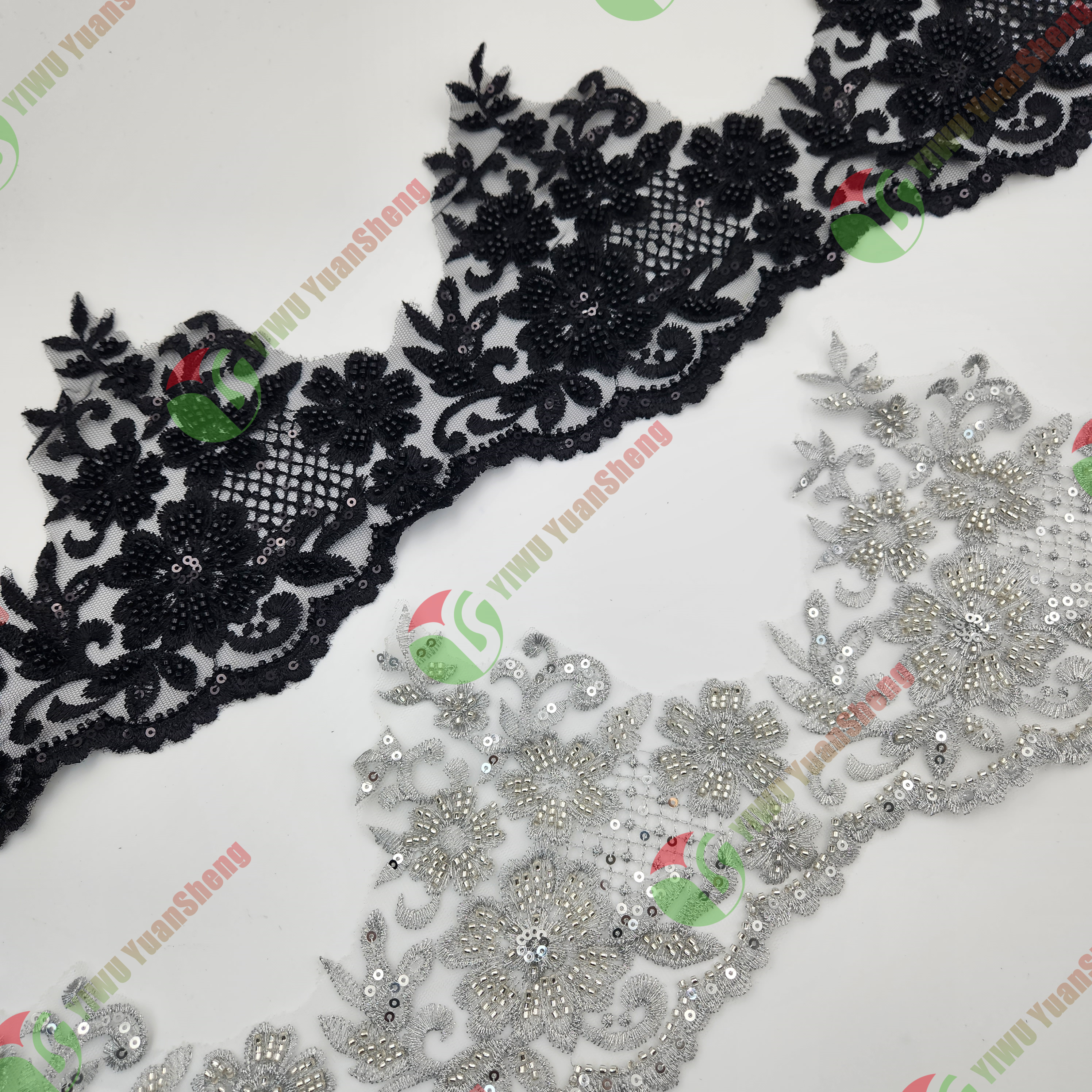 Glass bead mesh lace YS5070#