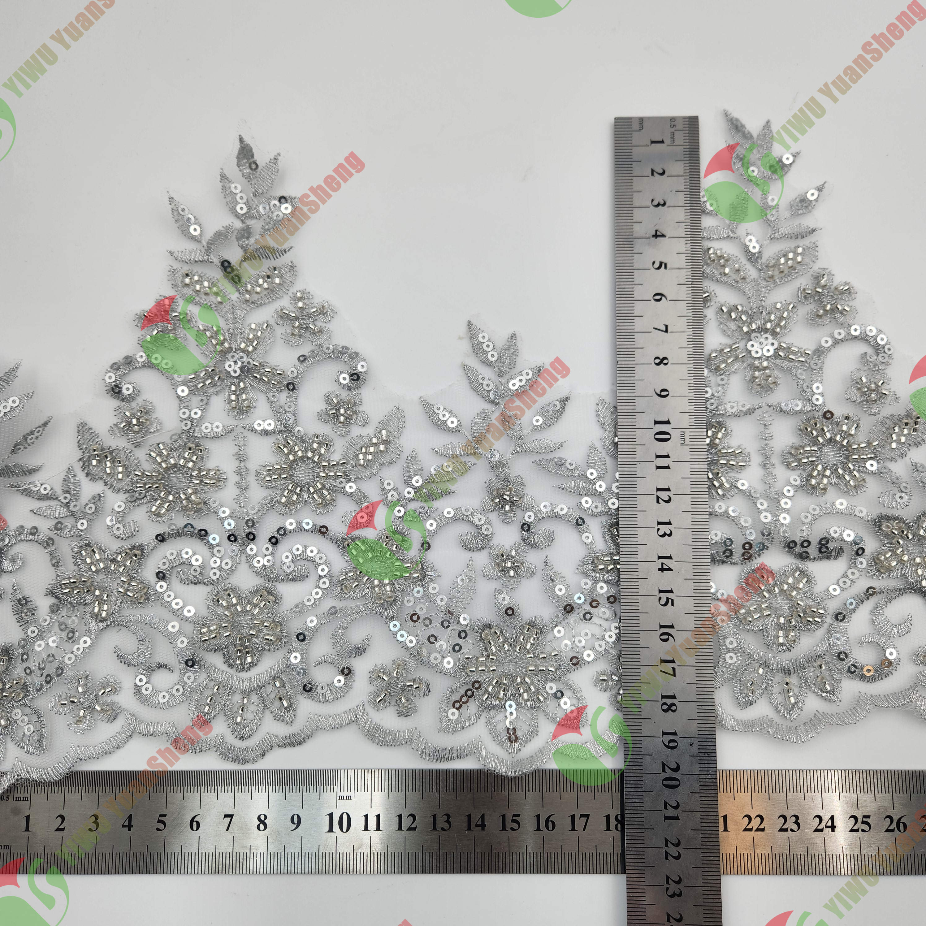 Glass bead mesh lace YS5073#