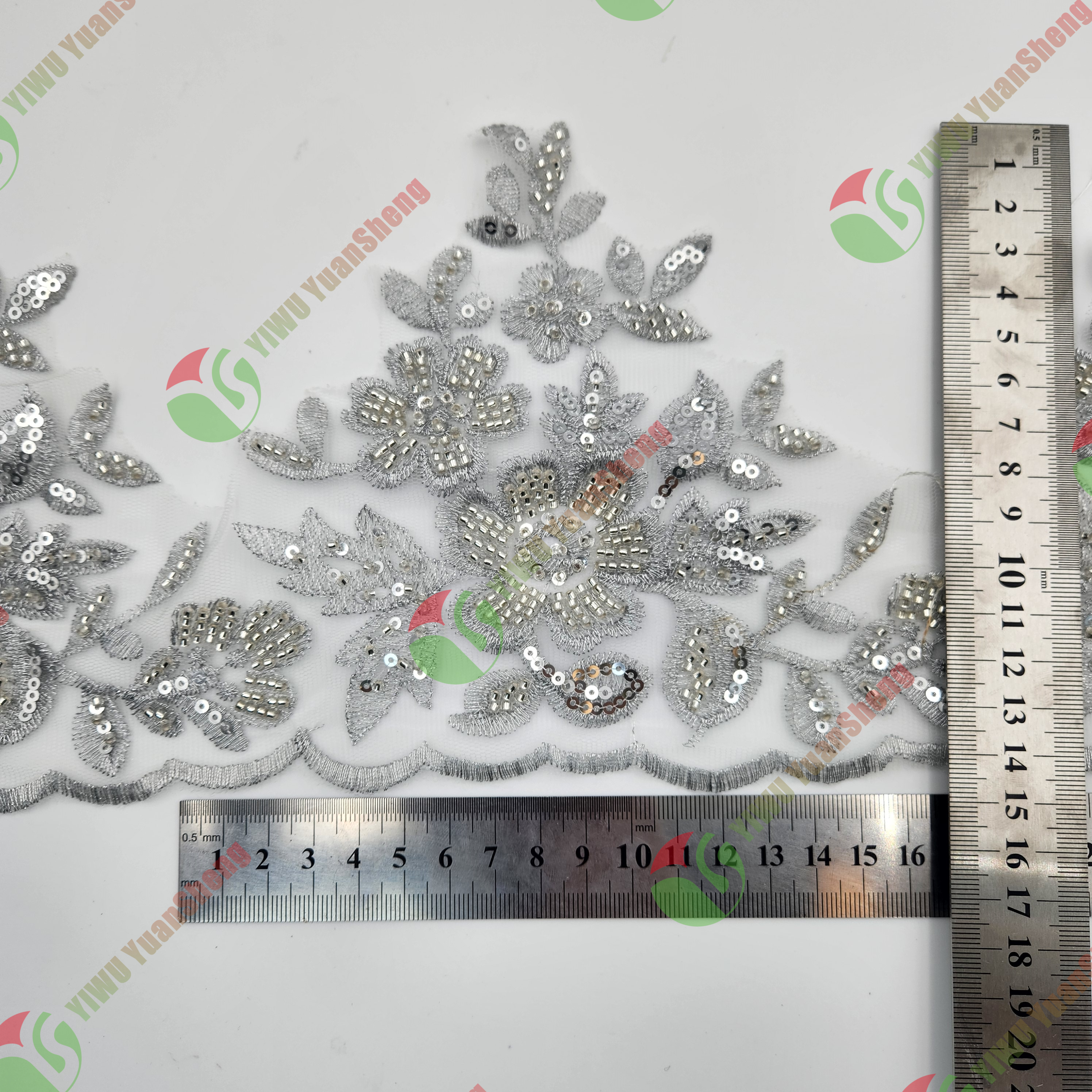 Glass bead mesh lace YS5075#