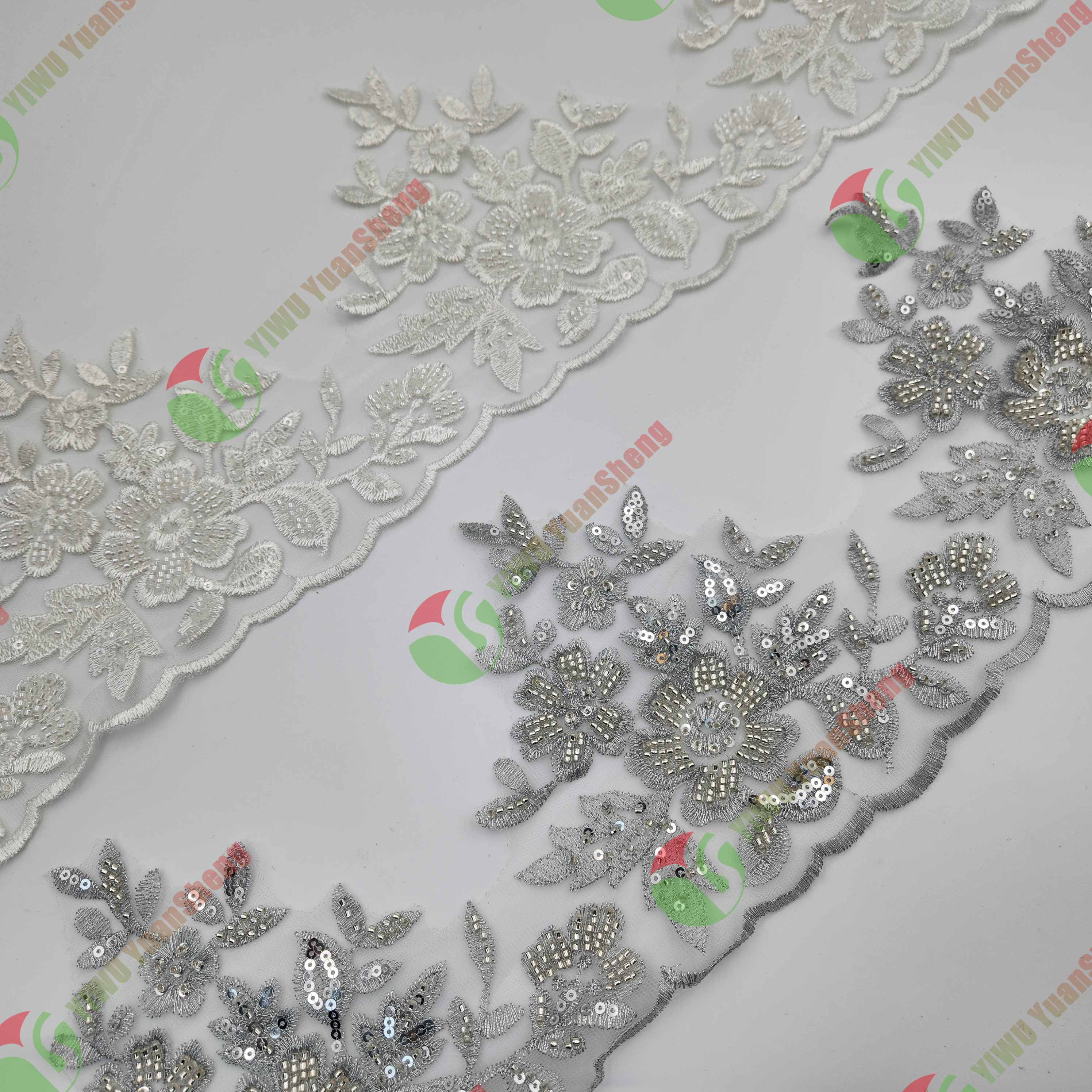 Glass bead mesh lace YS5075#