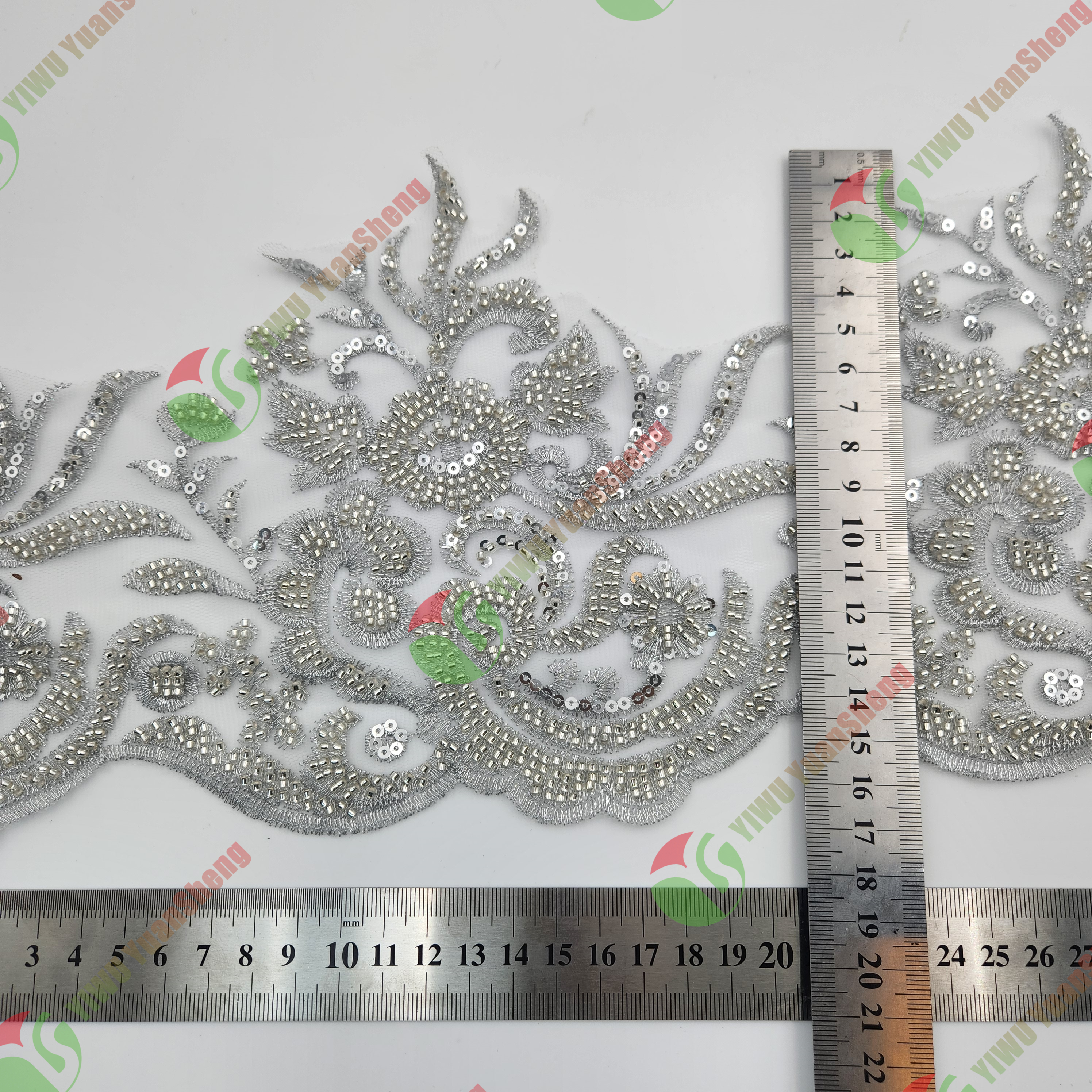 Glass bead mesh lace YS5078#