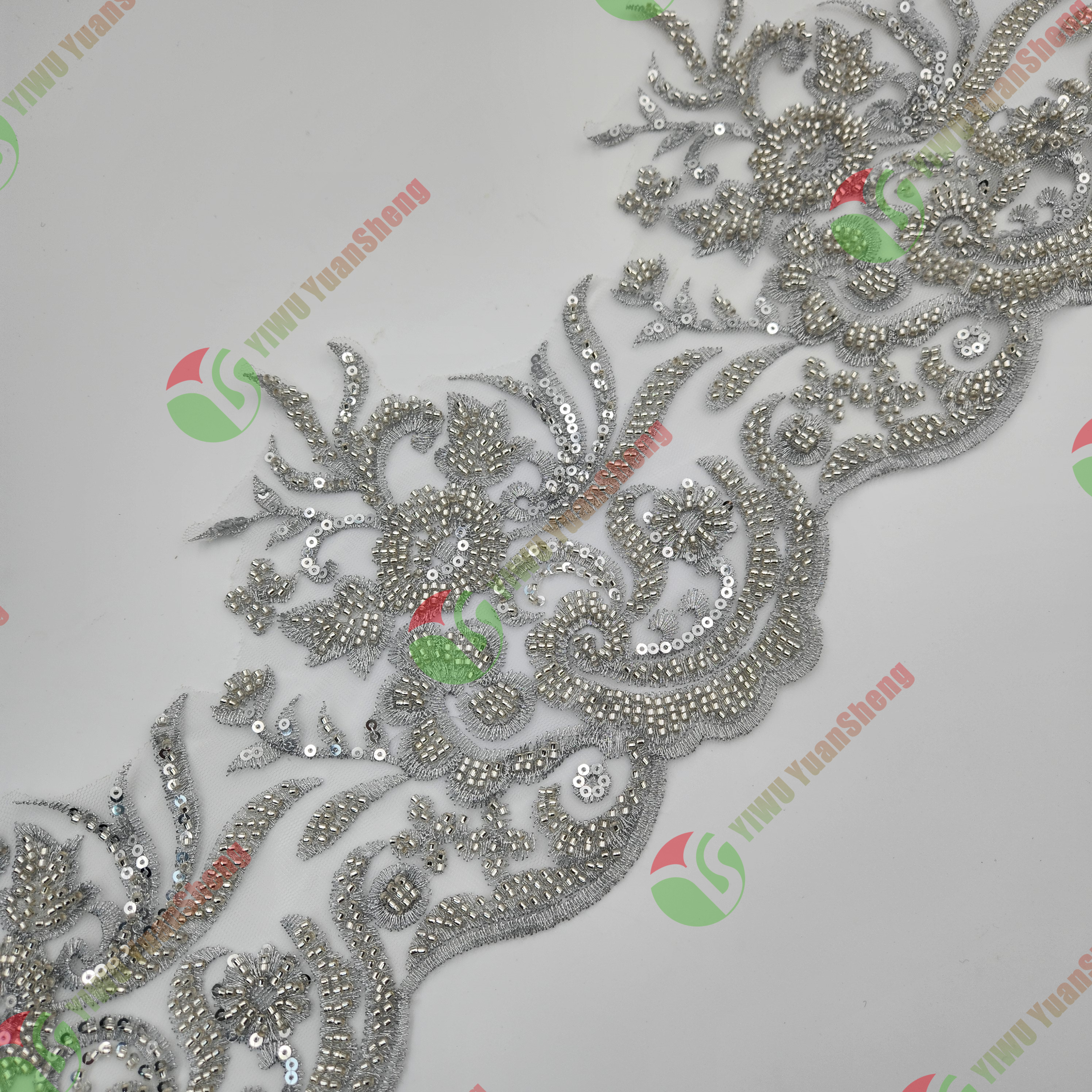 Glass bead mesh lace YS5078#