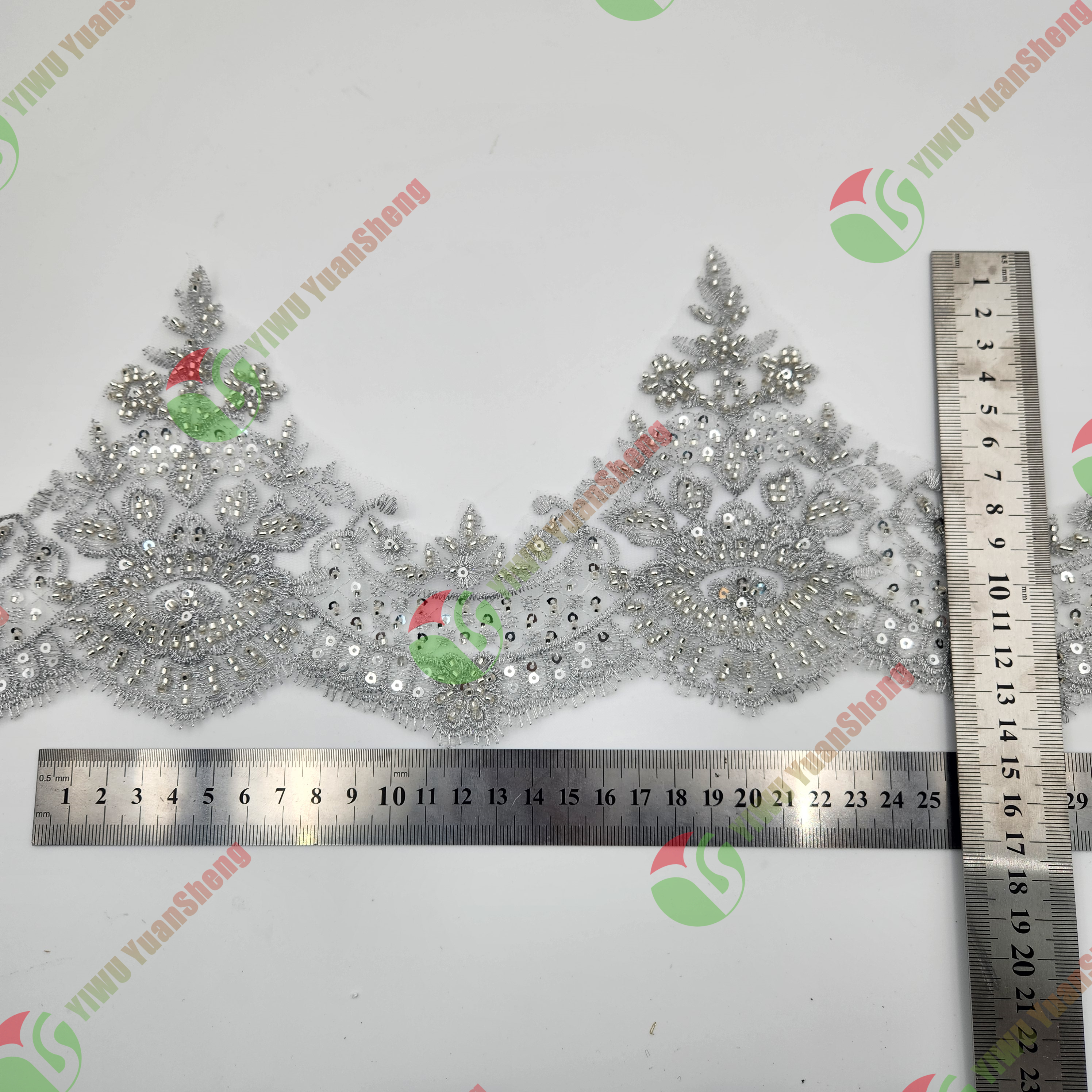 Glass bead mesh lace YS5078#