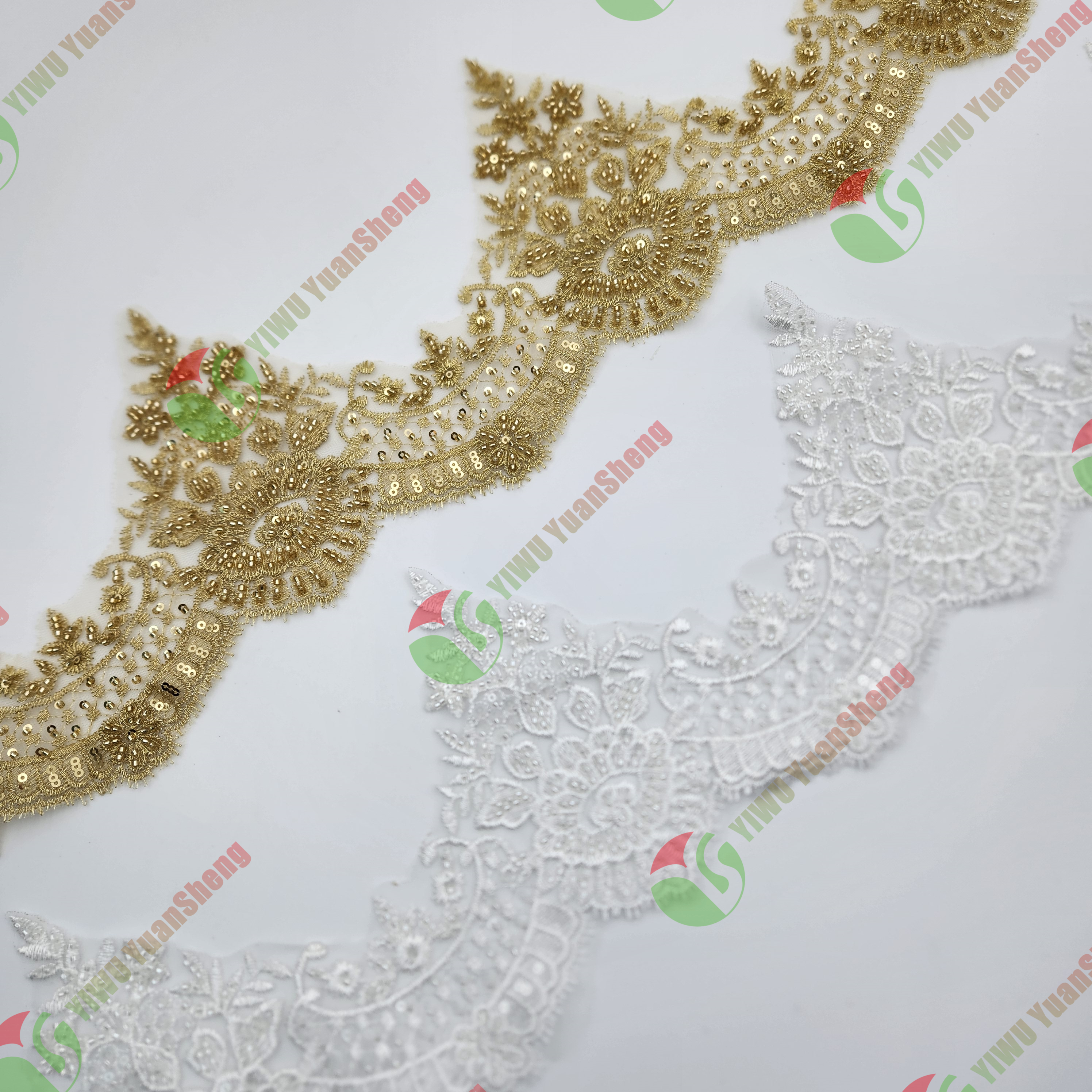 Glass bead mesh lace YS5078#