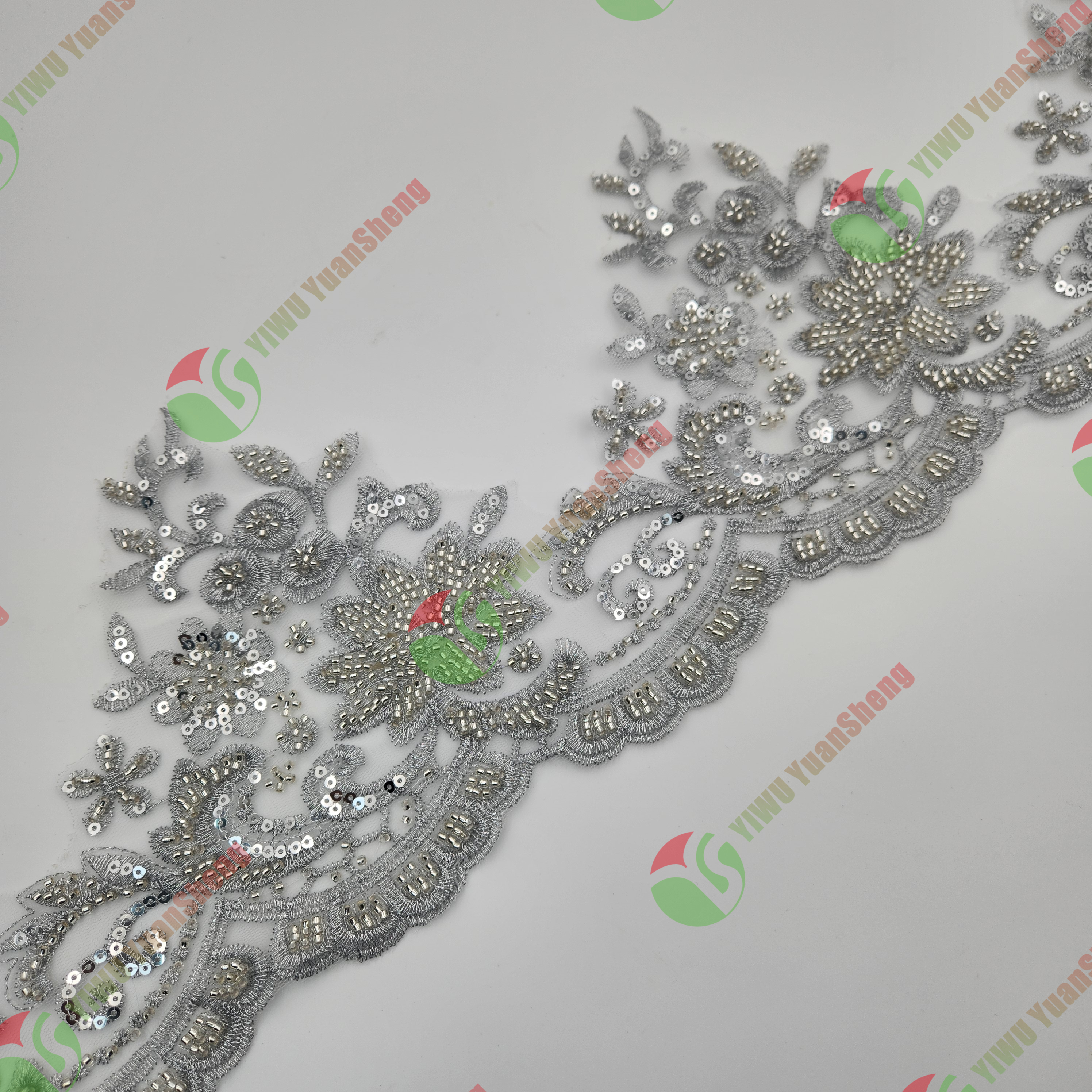 Glass bead mesh lace YS5086#