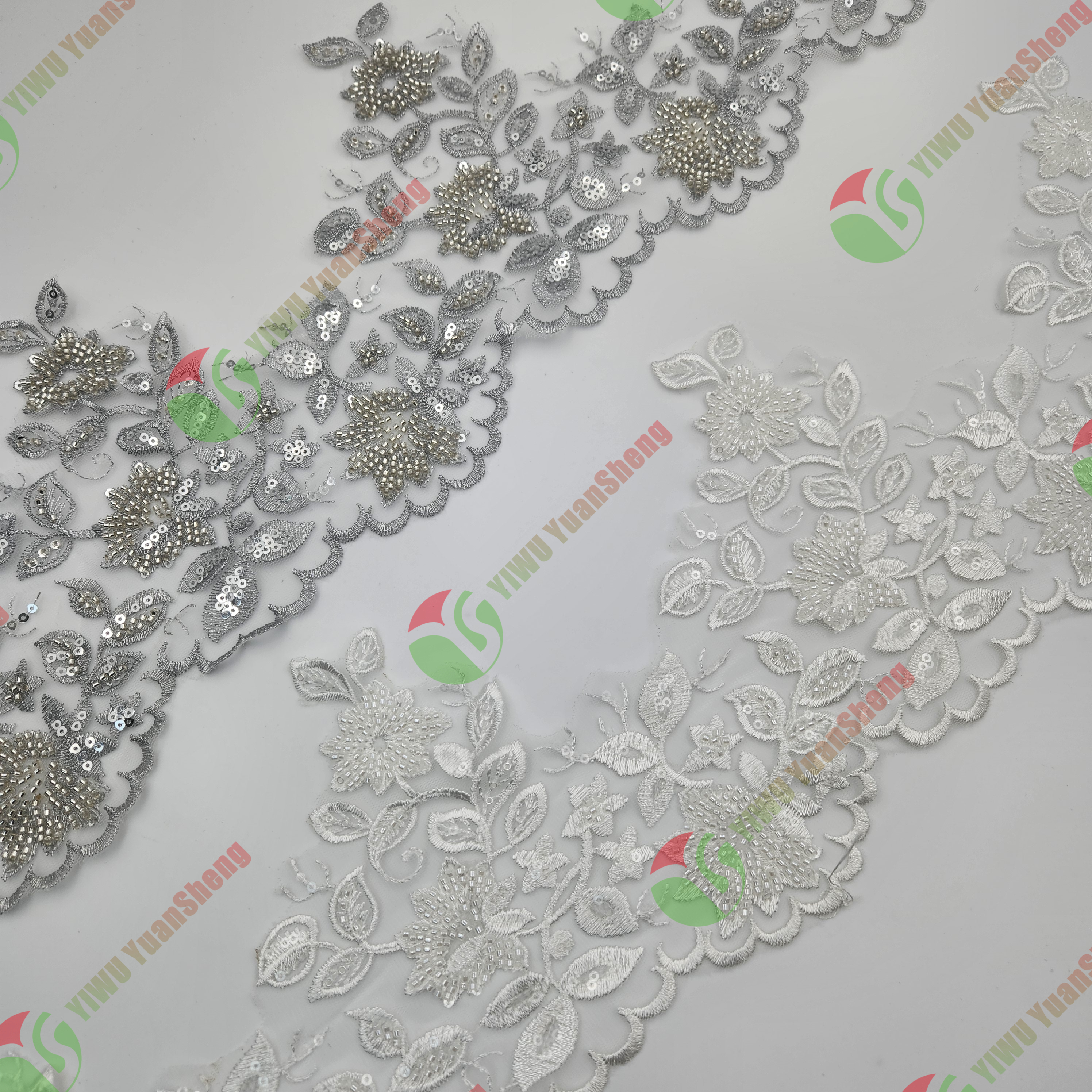 Glass bead mesh lace YS5089#