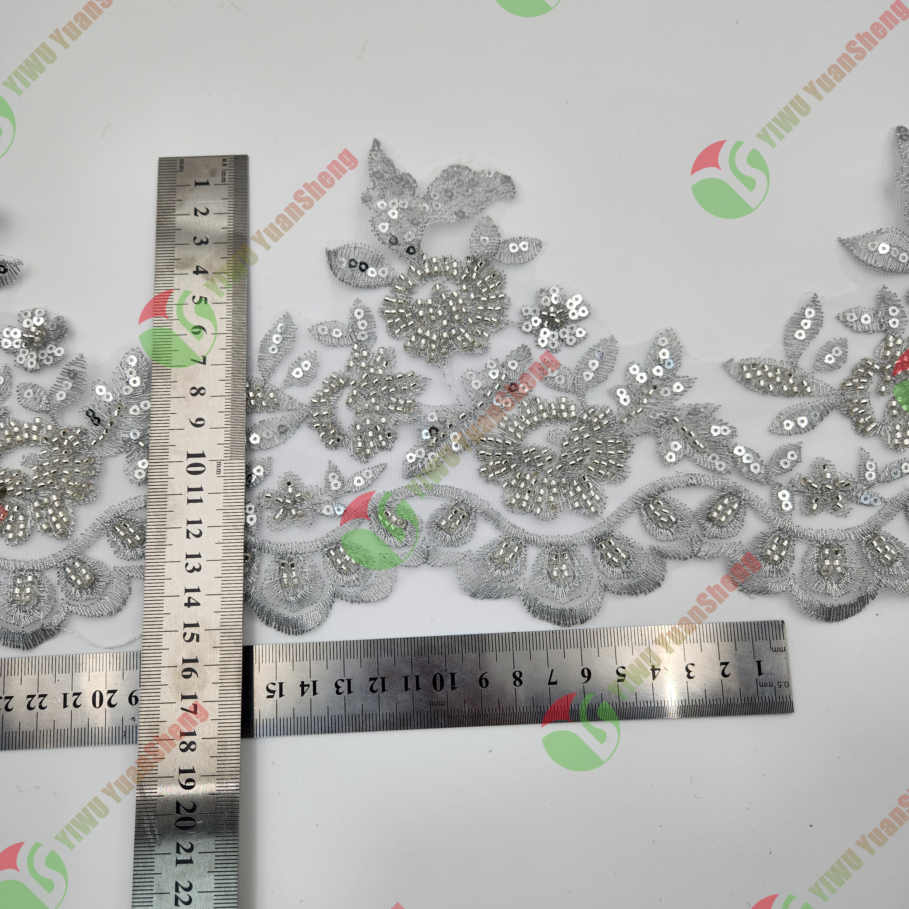 Glass bead mesh lace YS5095#