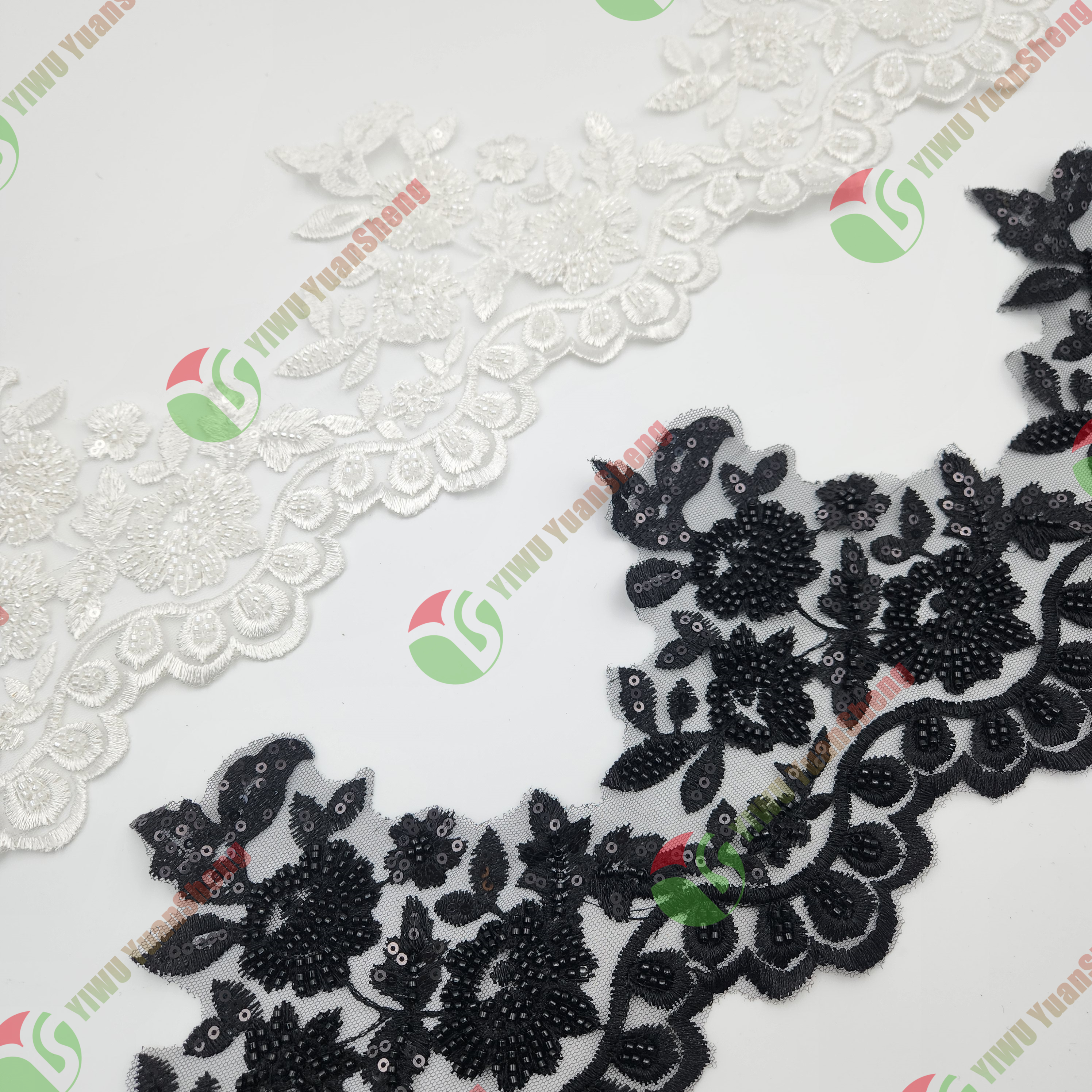 Glass bead mesh lace YS5095#